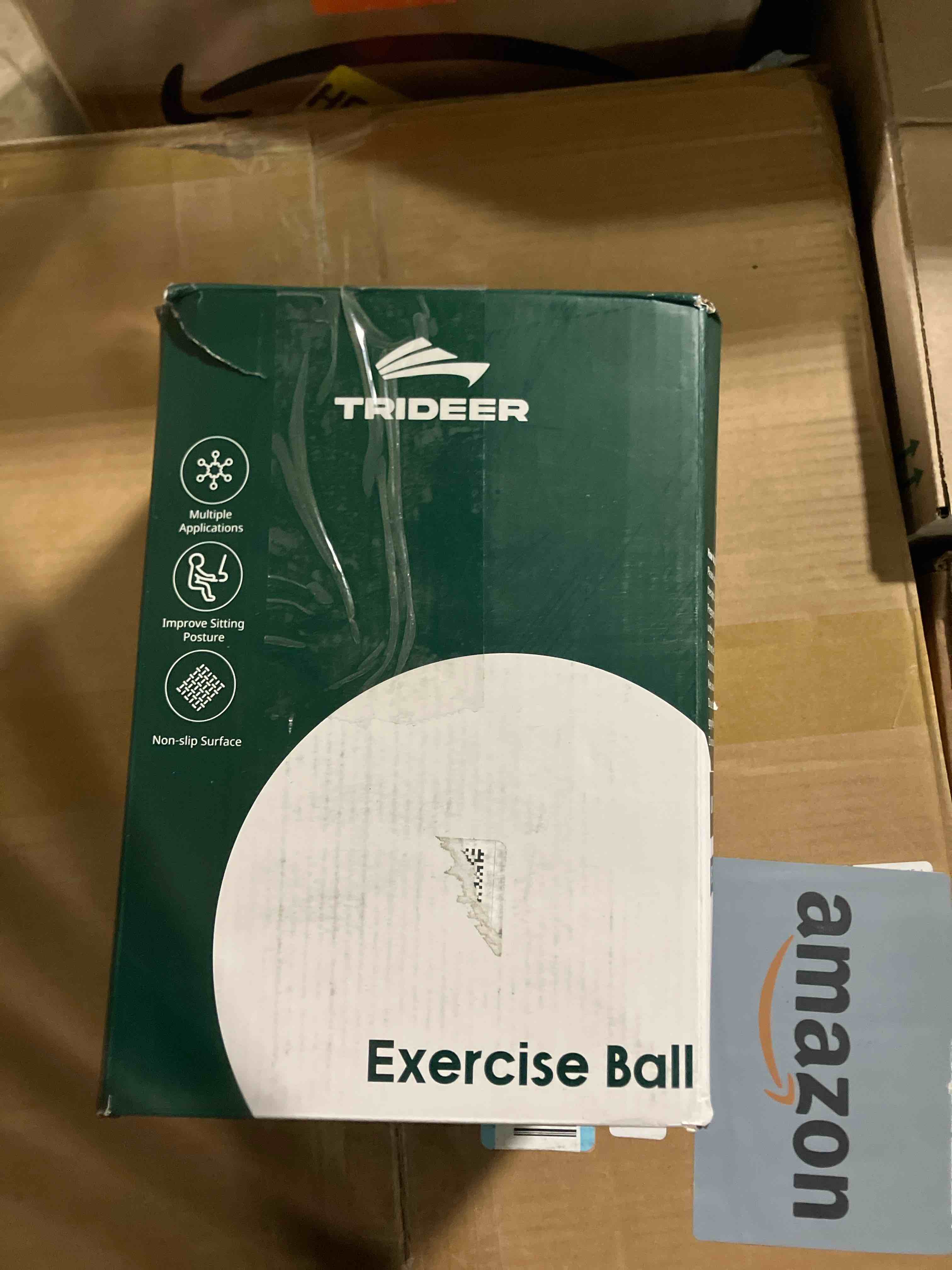 Condition photo showing New/Like New for Trideer Exercise Ball for Yoga, Pilates & Fitness – Stability Ball Equipment for Home Gym & Office Chair, Core & Balance Training Accessories, Physical Therapy Equipment, Quick Pump Included, 5 Sizes Black XXL (31-33ines / 78-85cm)