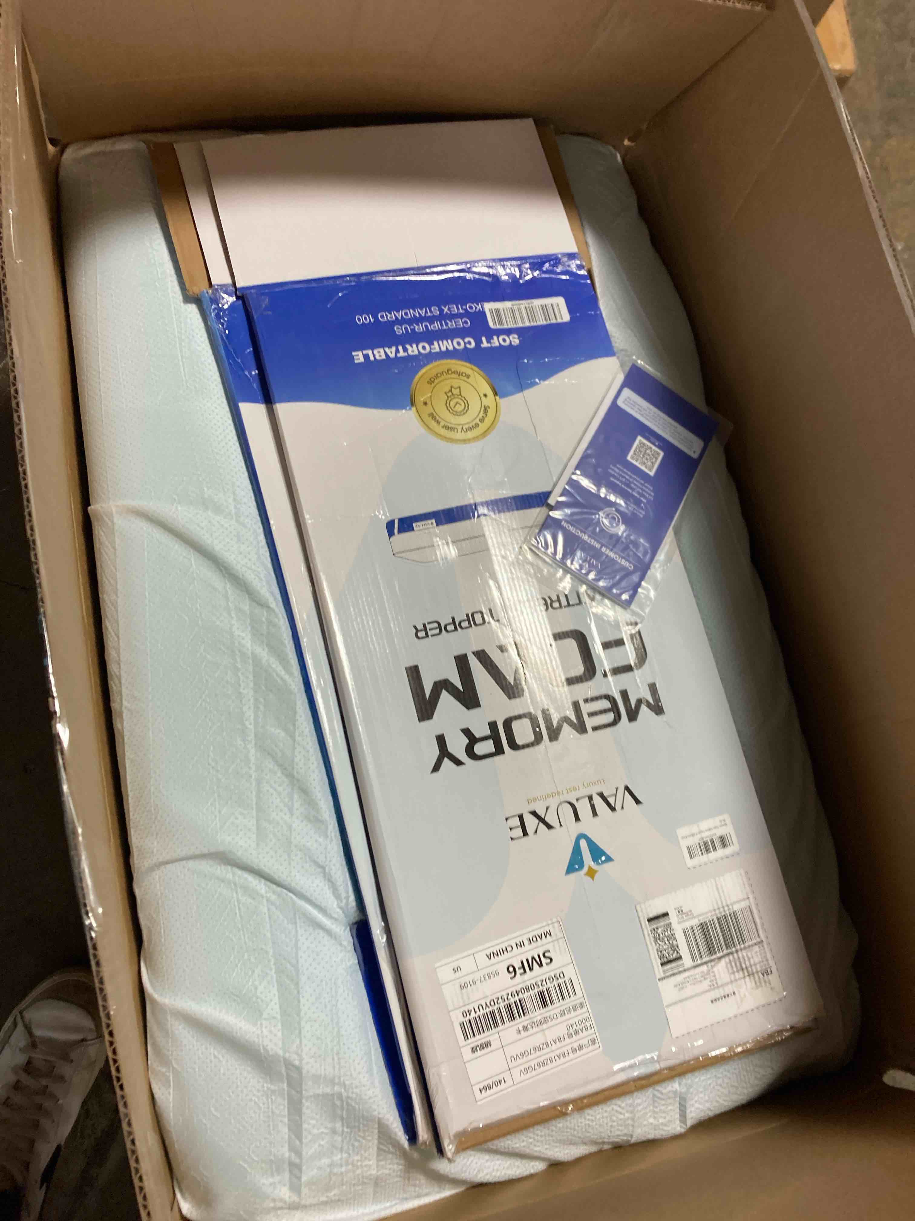Condition photo showing New/Like New for 3 Inch Gel Memory Foam Mattress Topper California King Size High Density Cooling Pad Pressure Relief Bed Topper (with Removable & Washable Bamboo Cover) California King 3 Inch White