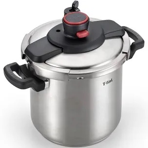 T-fal Clipso Stainless Steel Cookware  Pressure Cooker  8 quart  Silver  P4500936