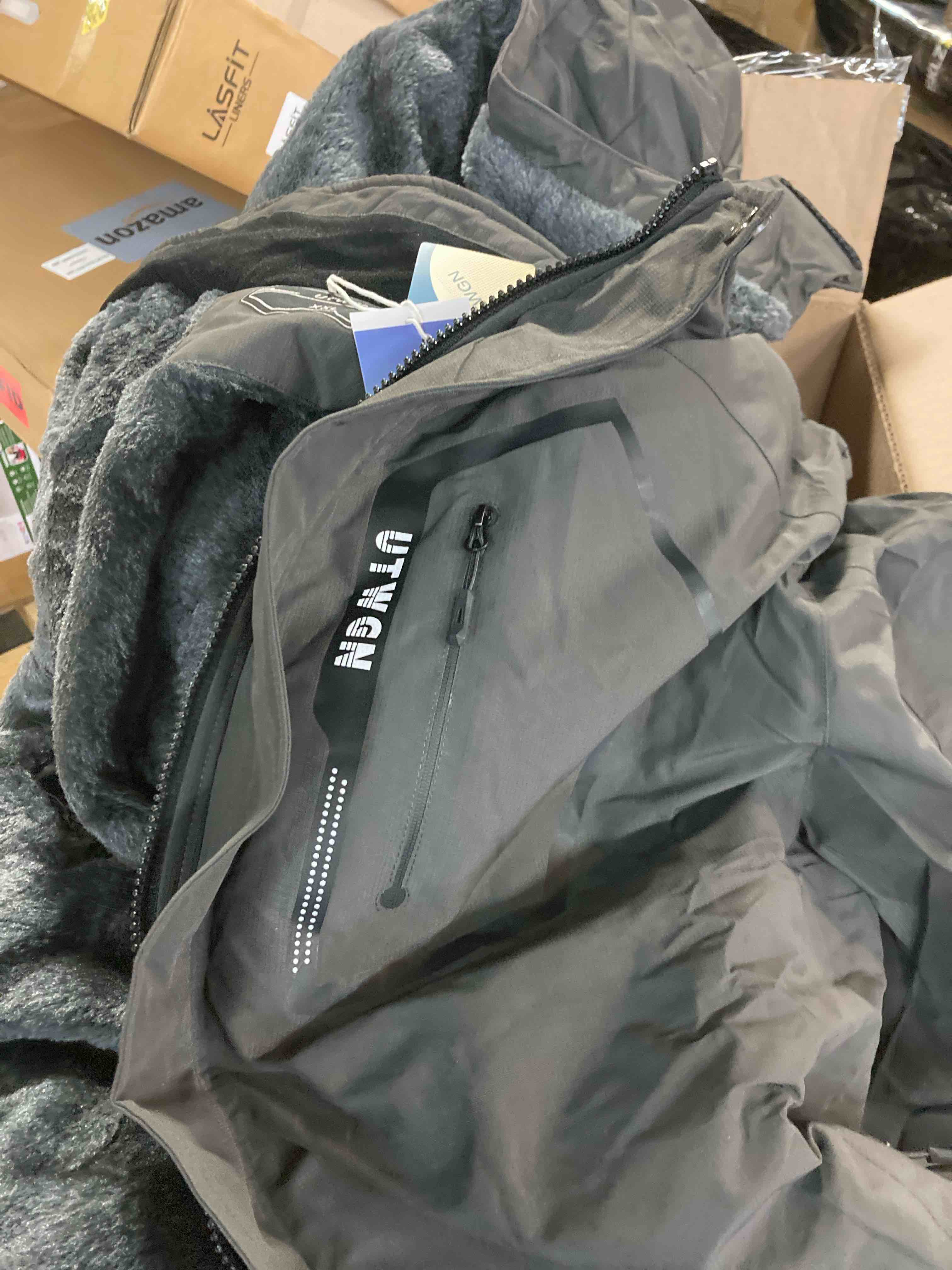 Condition photo showing New/Like New for Men's Soft Polar Fleece Jacket with Pockets Lightweight Outdoor Recreation Full Zip Coat