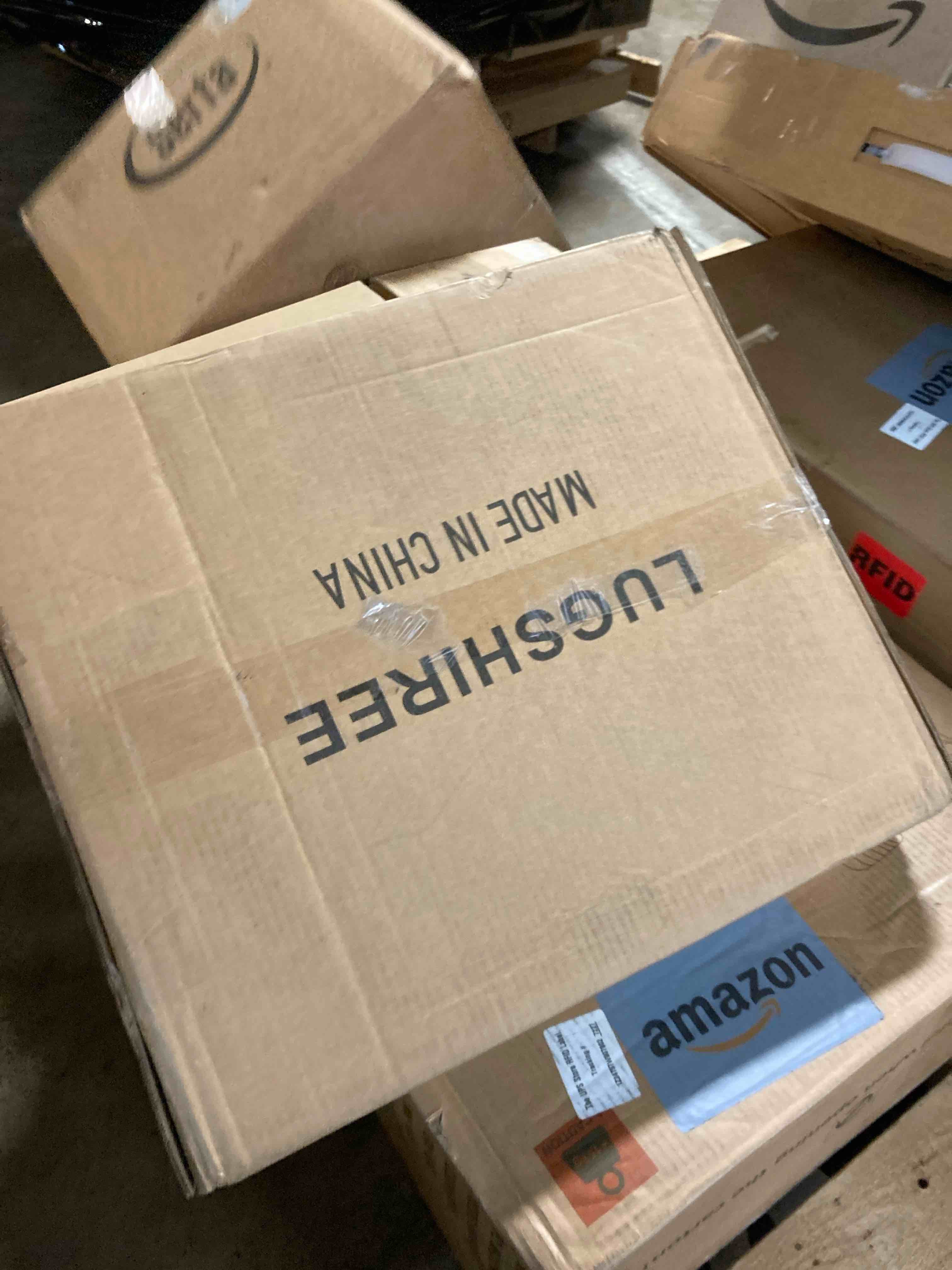 Condition photo showing New/Like New for Coffee Table Glass Modern Coffee Table, Hexagon Free Combination Glass Center Table Small End Tables with Metal Frame for Living Room Set of 1