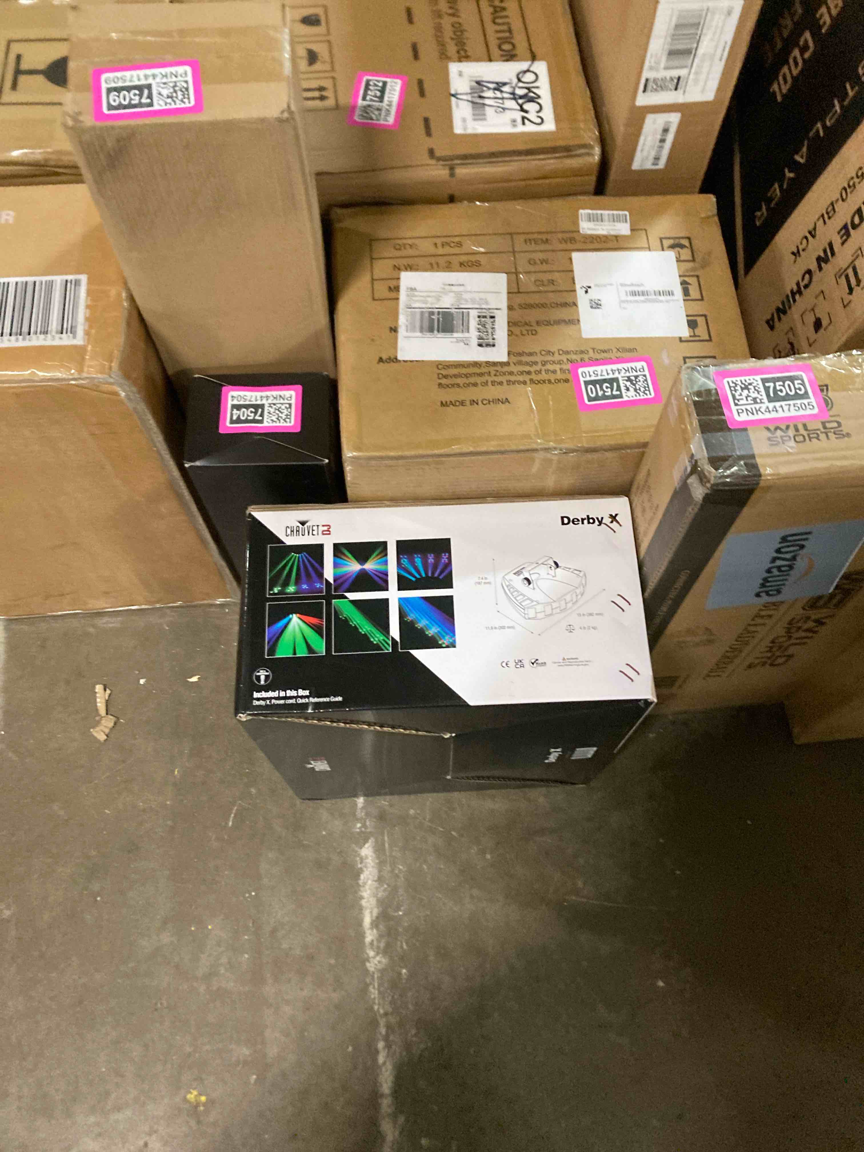 Condition photo showing New/Like New for CHAUVET DJ Derby X RGB LED Derby w/Static, Blackout, Strobe Effect Light & Automated/Sound Active Programs Multicolored