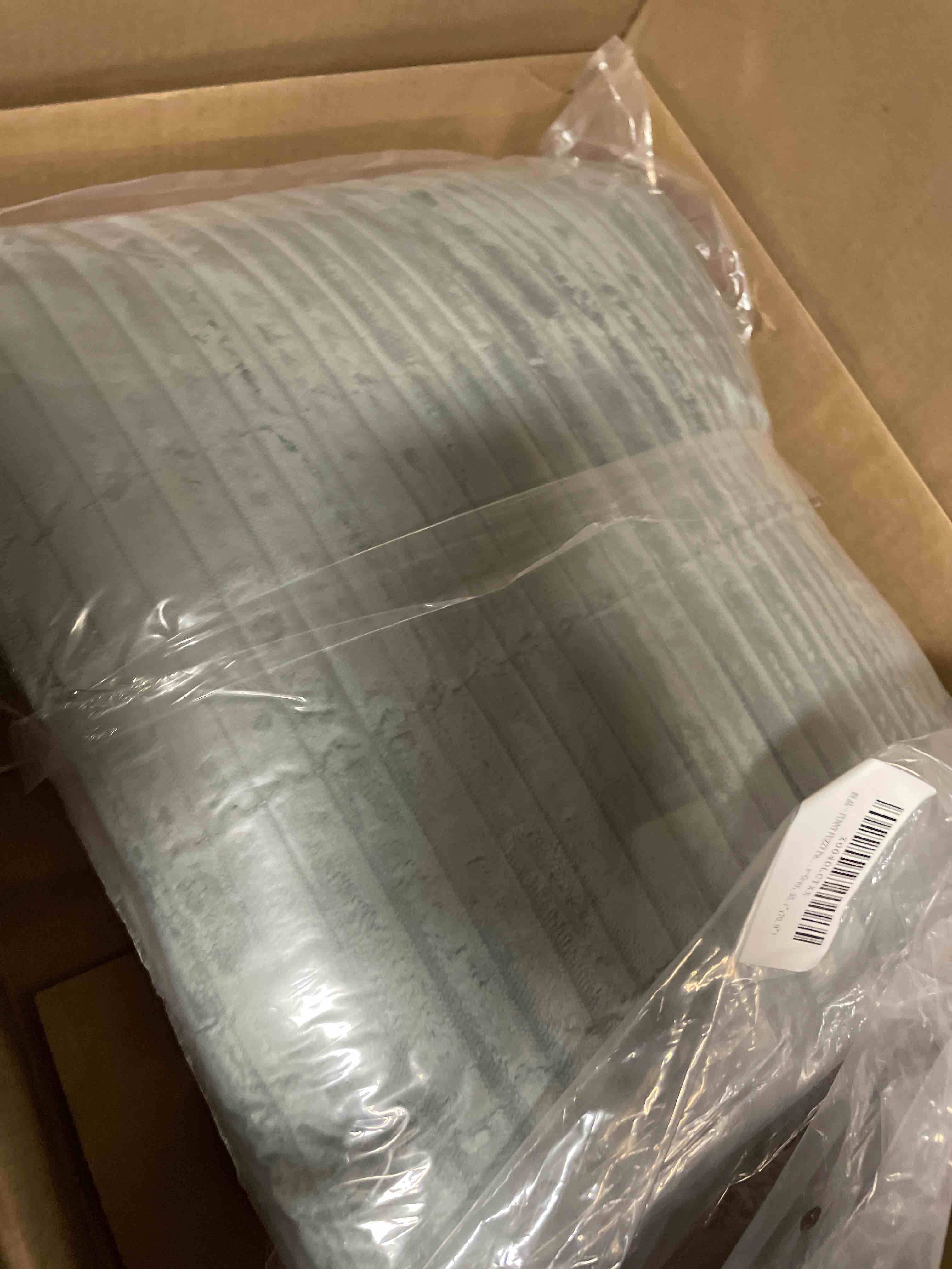 Condition photo showing New/Like New for FUNNY FUZZY Pet Couch Covers for Sofa, Washable Dog Couch Cover Protector for Dogs, Flannel Couch Covers for Dogs Pet Friendly Pets Mat Bed (Blue-Grey, 35.4"x70.9") 35.4"×70.9" Blue-grey