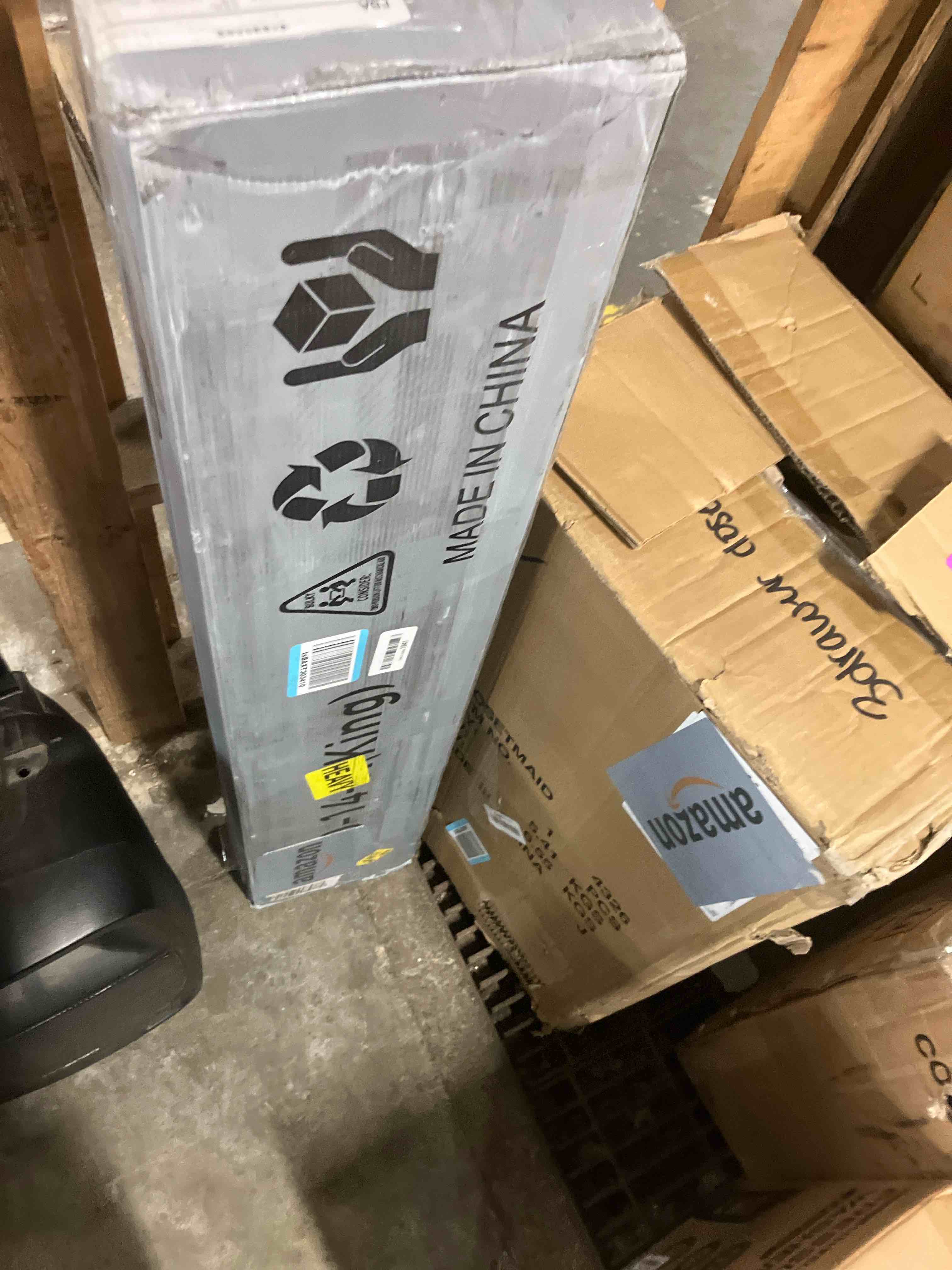 Condition photo showing New/Like New for Metal Bed Frame,King Size Bed Frame with Storage Space,Heavy Duty Sturdy Mattress Foundation,Easy Assembly,No Box Spring Needed, Black,14 Inch,King