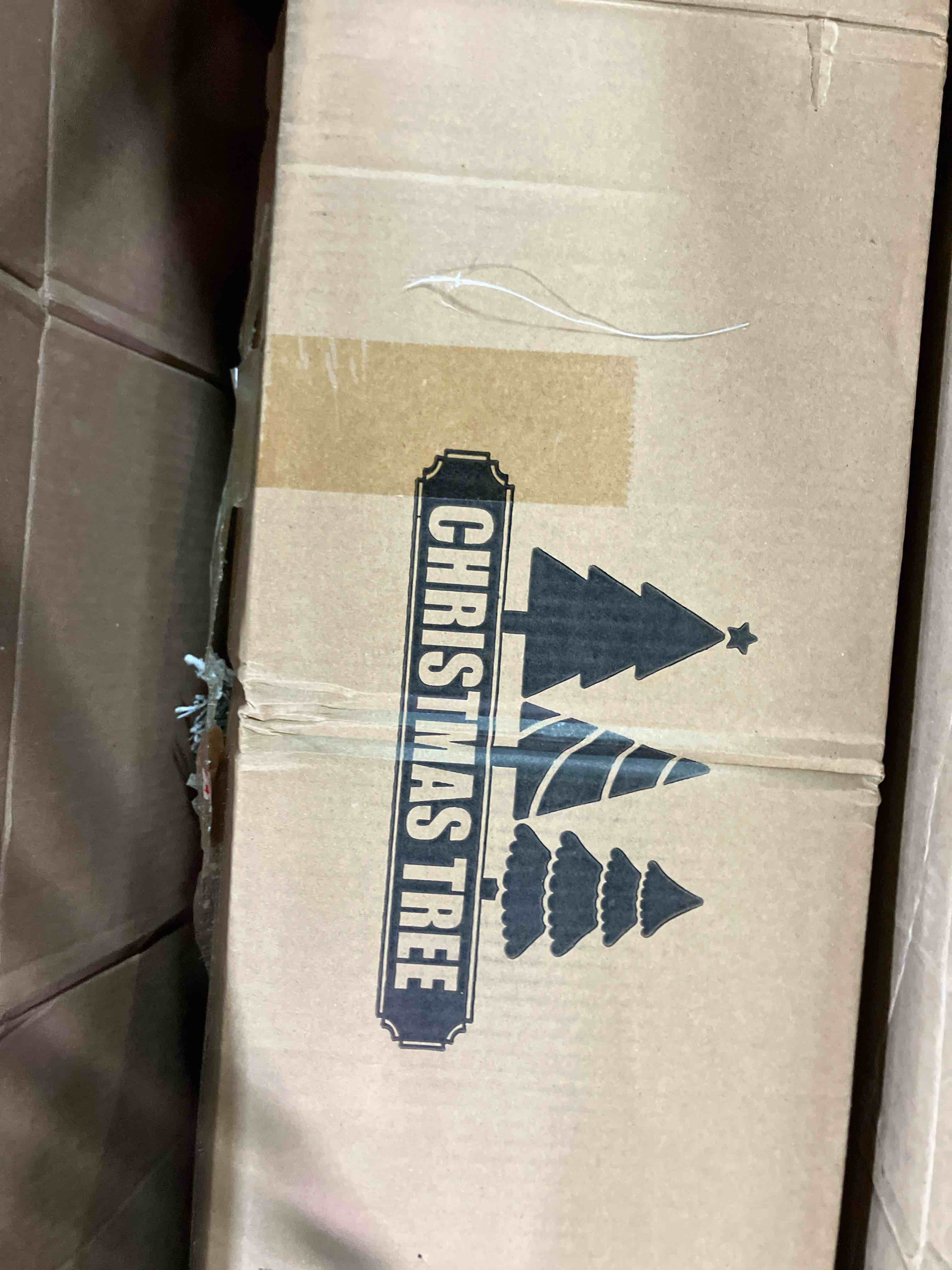 Condition photo showing Good Condition for 6ft Pencil Snow Flocked Christmas Tree, Artificial Full Appearance Holiday Decoration Tree, Slim Skinny Xmas Tree with 316 Snow Flocked Tips & for Indoor Home Party Decor (Used) 