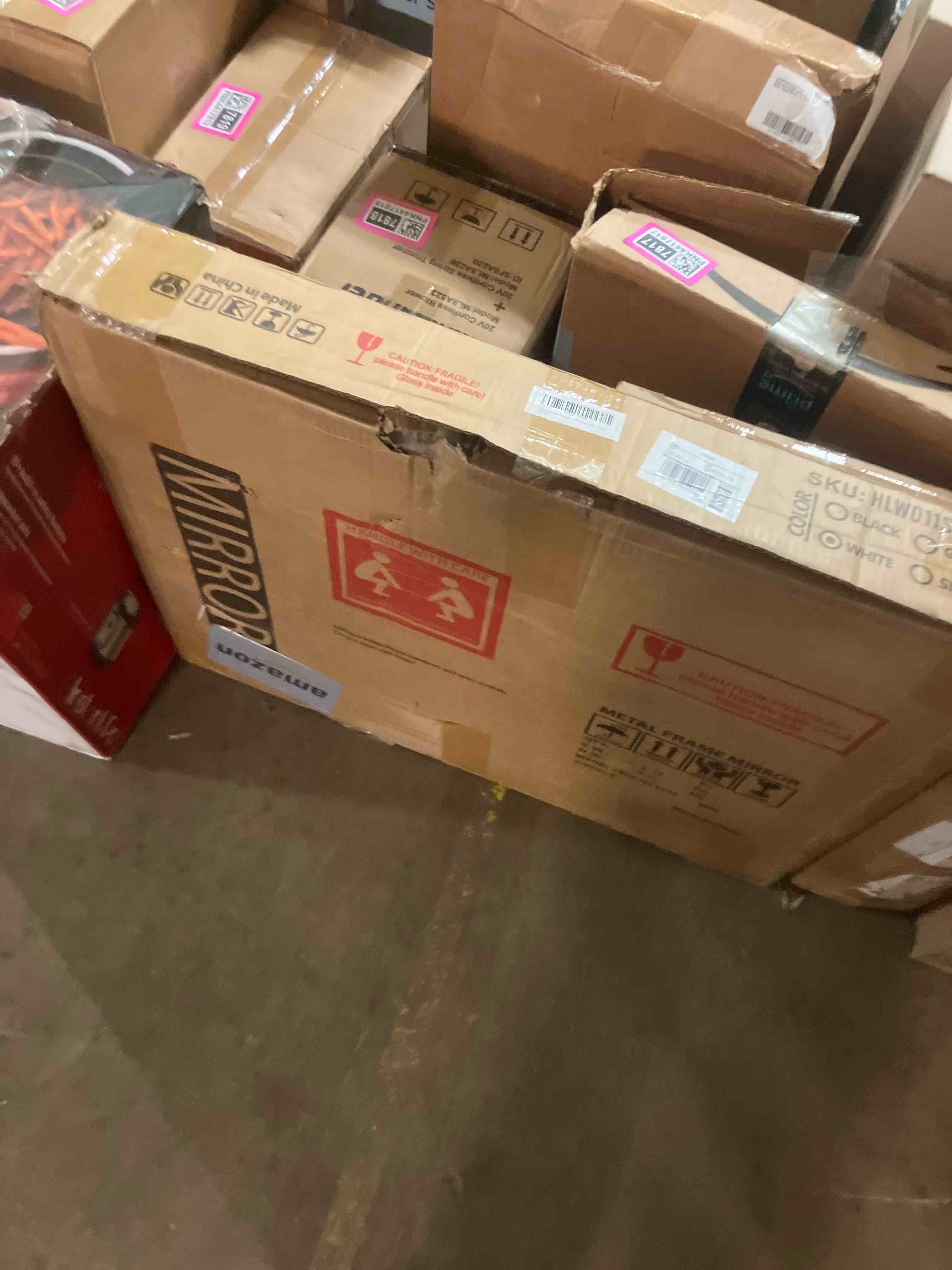 Condition photo showing New/Like New for Hasipu Hollywood Vanity Mirror, 28" x 22" Mirror with Lights, Makeup Mirror with 17 Dimmable Bulbs and 10X Magnification, 3 Colors Modes, Touch Control, USB Charging Port, Type-C (Square White) White 28"L x 22"W