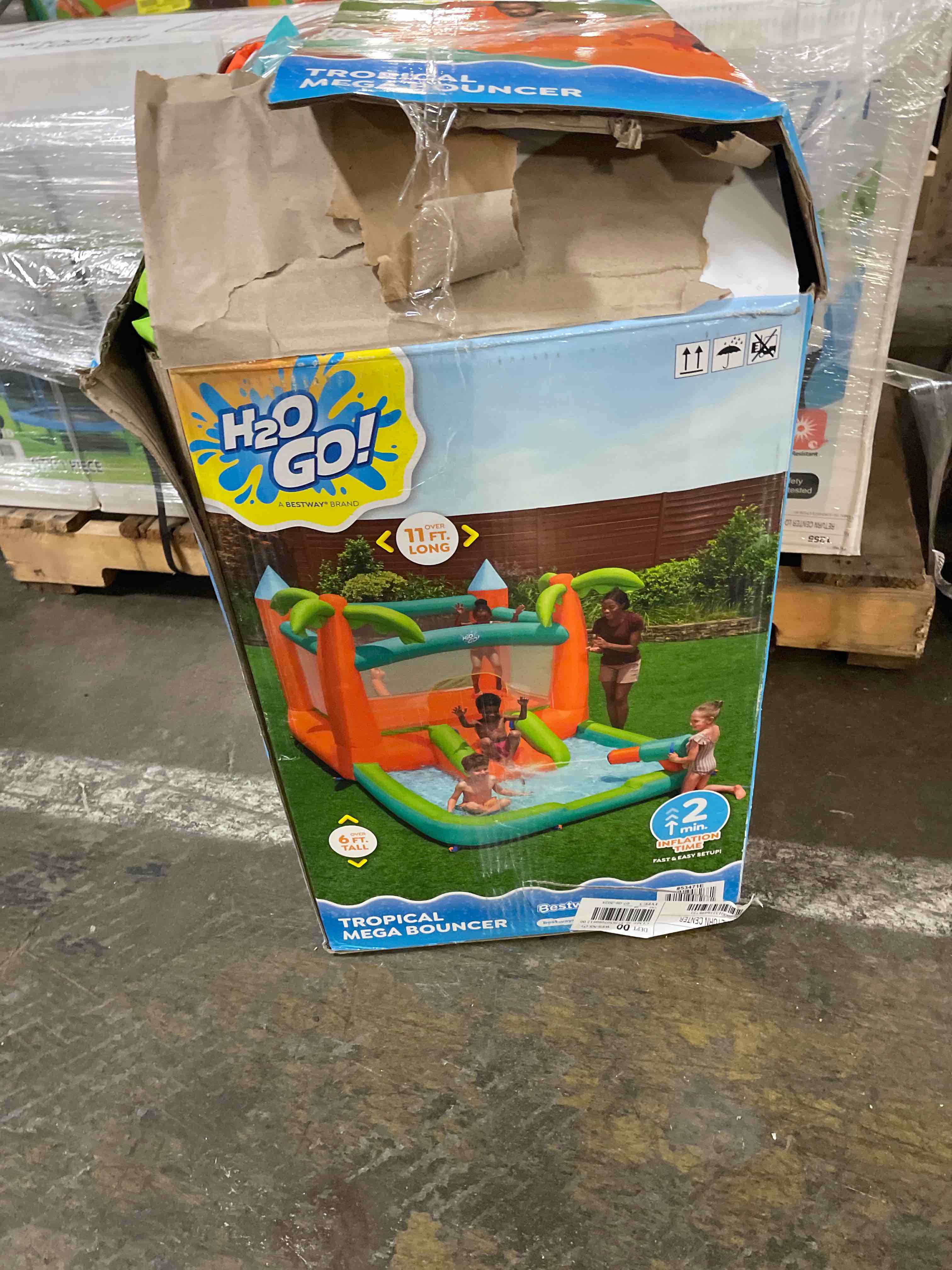 Condition photo showing Good Condition for H2OGO! Kids Tropical Inflatable Mega Bouncer