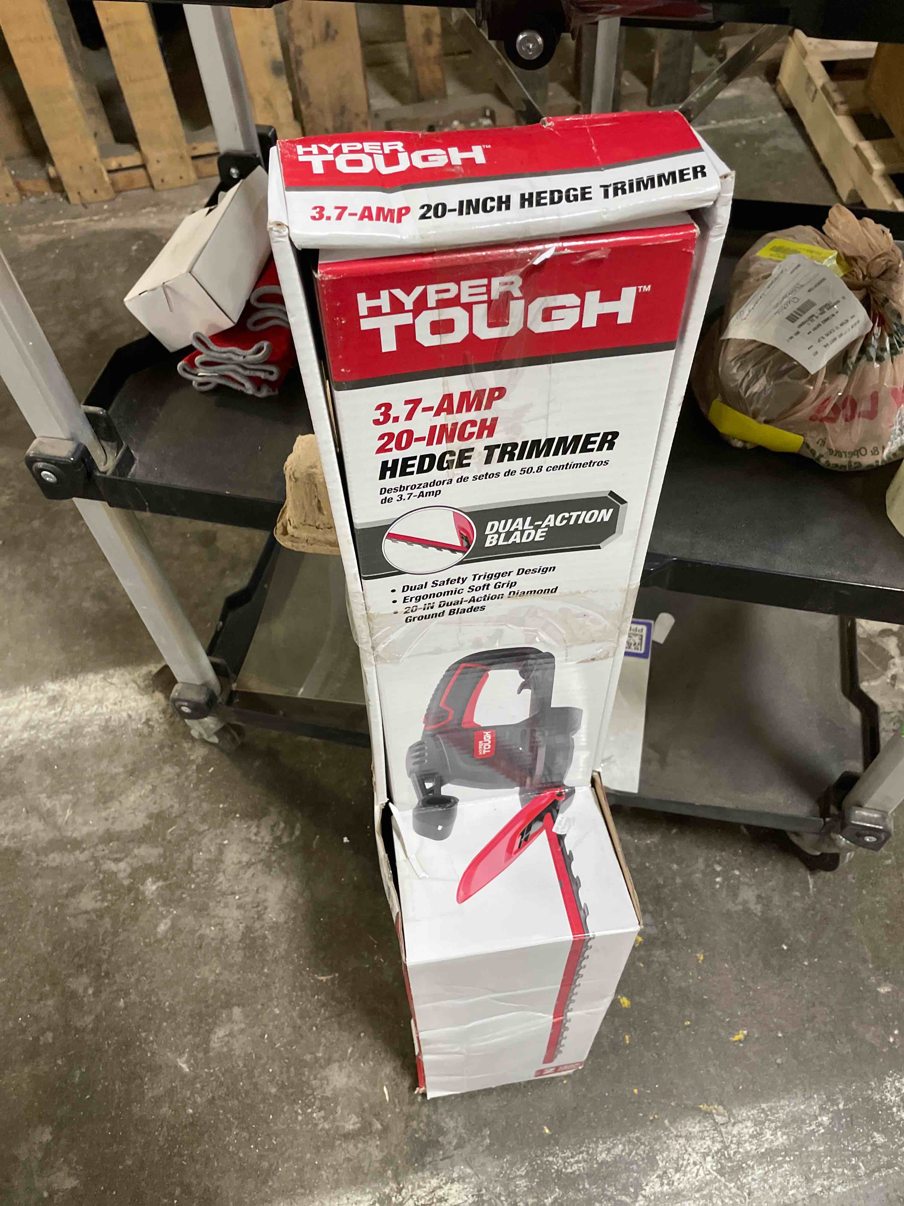 Condition photo showing New/Like New for Hyper Tough 3.7-Amp 20-inch Electric Hedge Trimmer (model HT21-401-002-02). 