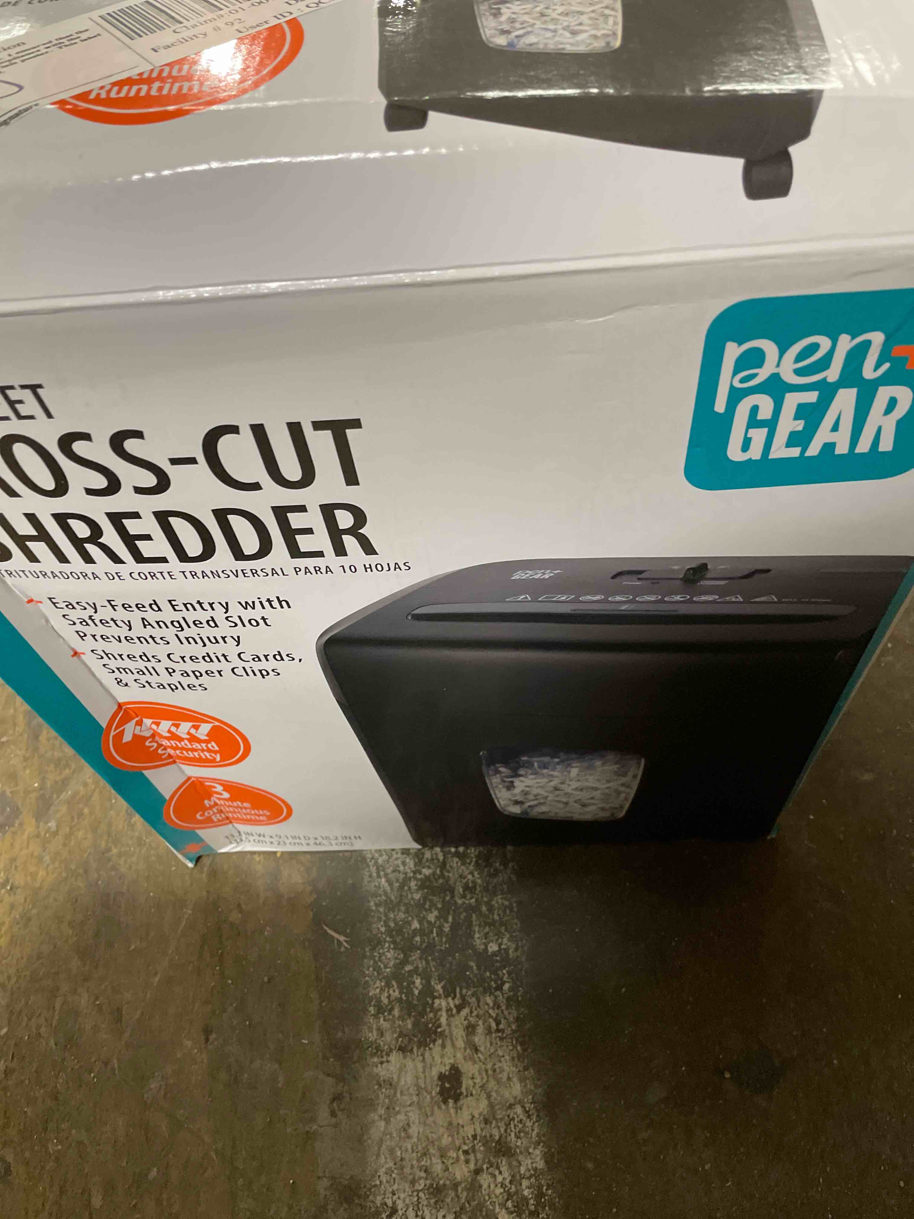Condition photo showing New/Like New for Pen + Gear 10-Sheet Cross-Cut Paper Shredder