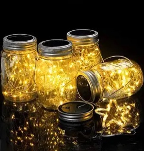 5.3"' solar powered integrated led outdoor lantern (set of 6)