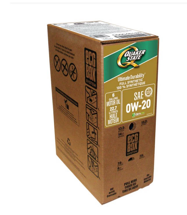 Quaker State Ultimate Durability Full Synthetic 0W-20 - 24QT Ecobox 