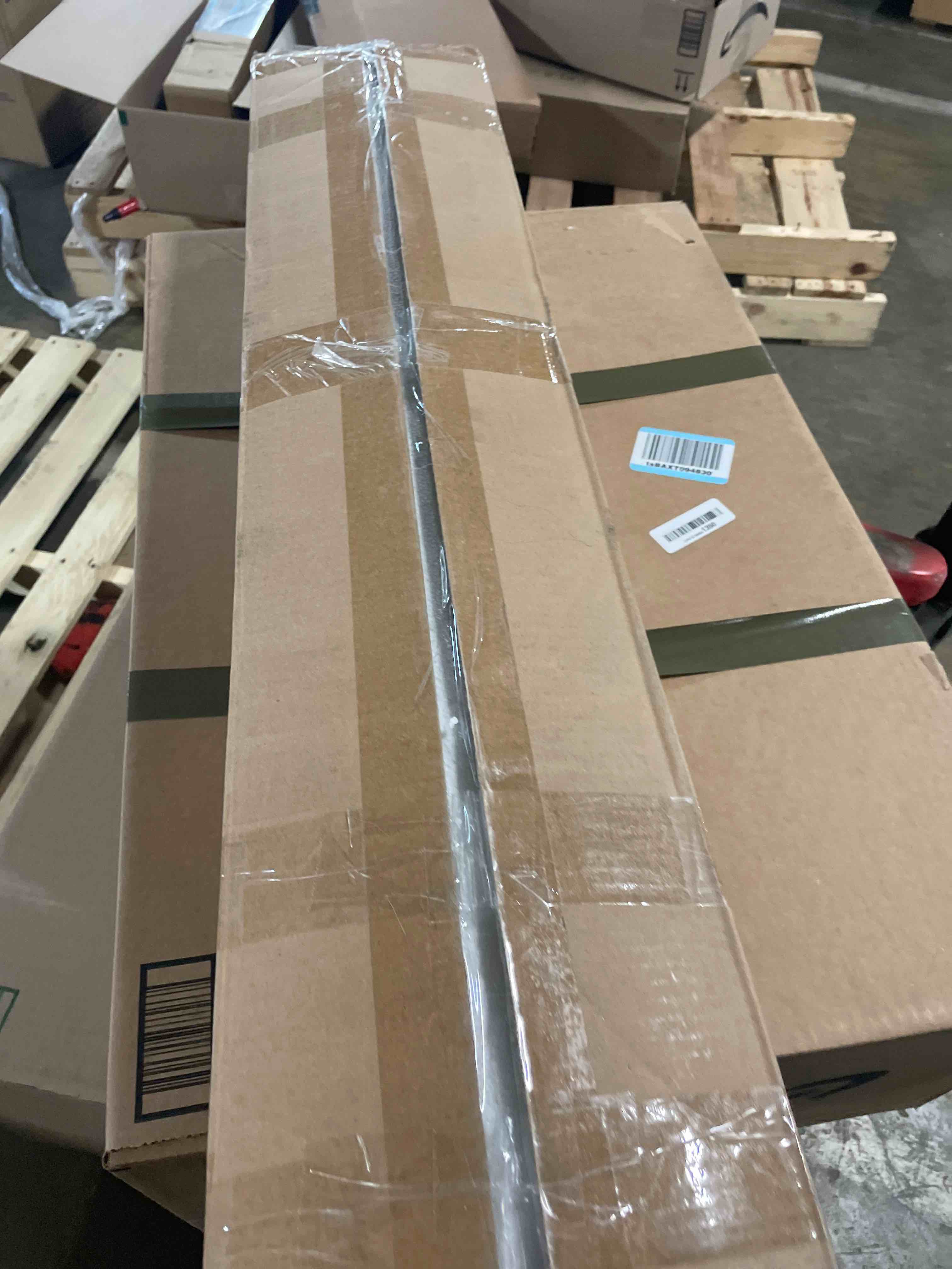 Condition photo showing As Is for SUPERJARE Sofa Table with 2 Power Outlets and USB-C Ports, 5.9 Inch Narrow Console Table with Storage, Extra-Long, for Entryway Hallway Couch Behind Sofa, Small Spaces, Oak, 102.3 Inch Oak 5.9"D x 102.3"W x 29.7"H