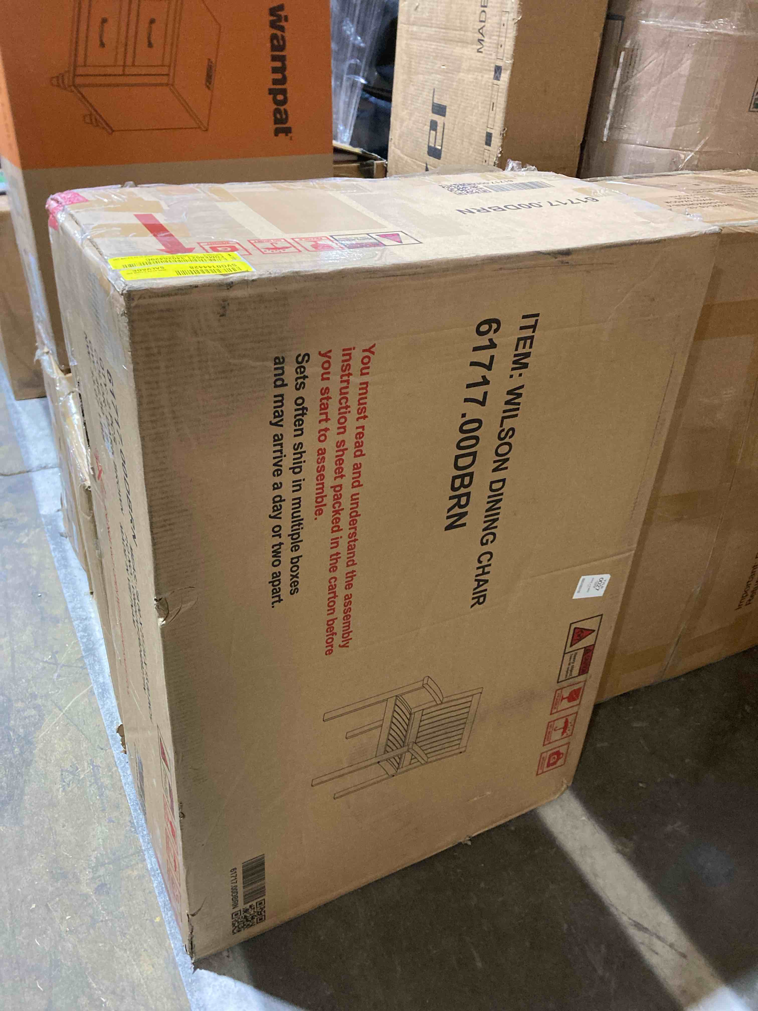 Condition photo showing New/Like New for Bradninch 6  Person Acacia Wood Dinning chairs (Chairs only)