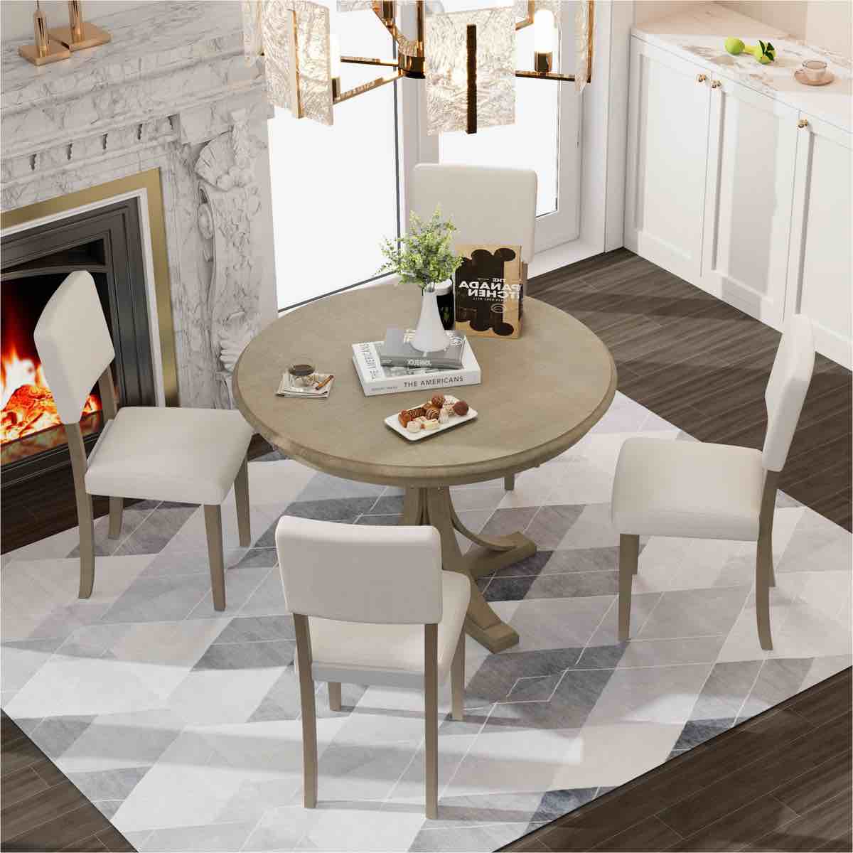 mallaki 4 - person dining table (table only)