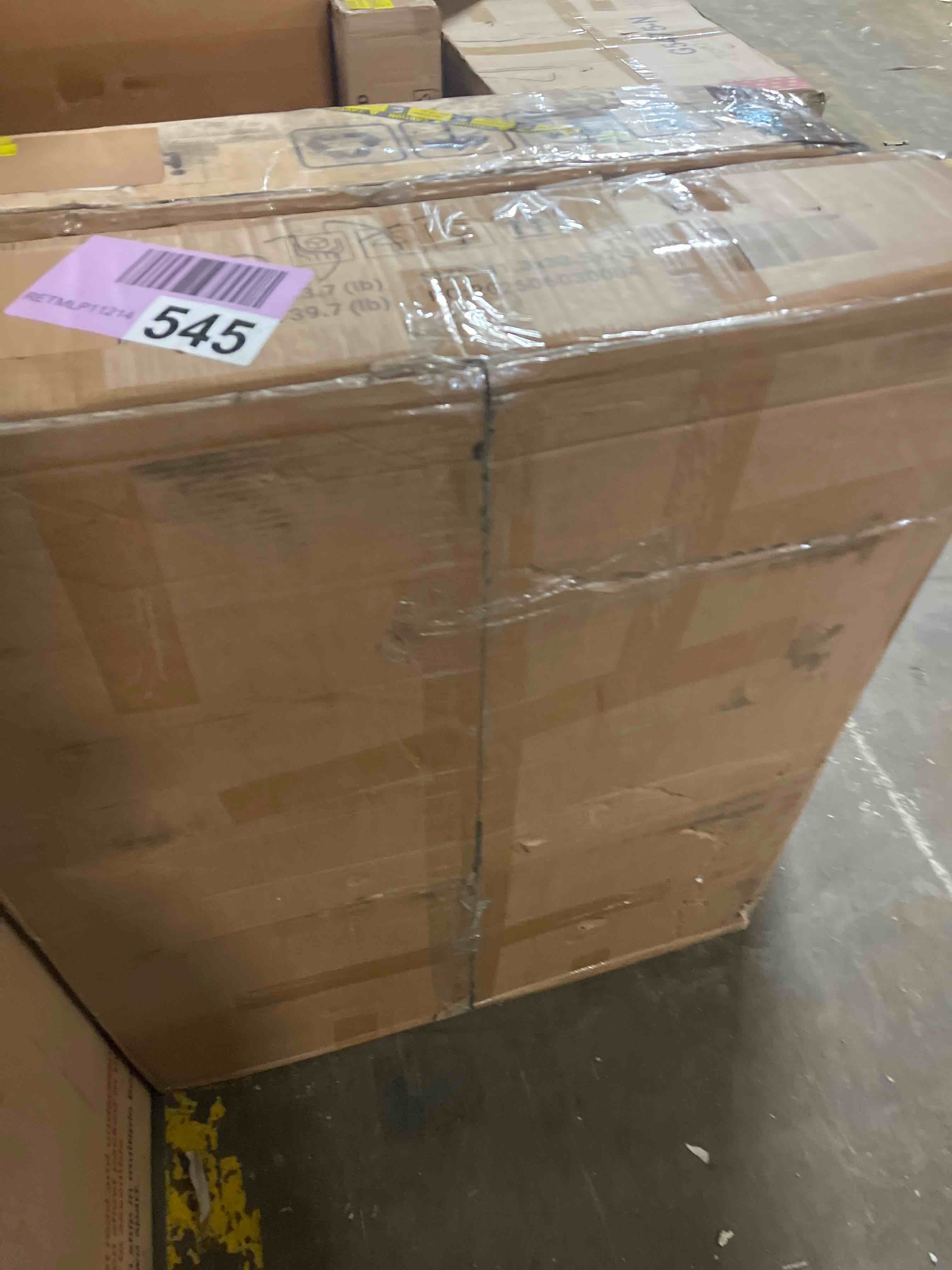 Condition photo showing As Is for 6 - Piece Slipcovered Corduroy Sectional Sofa Sleeper Couch