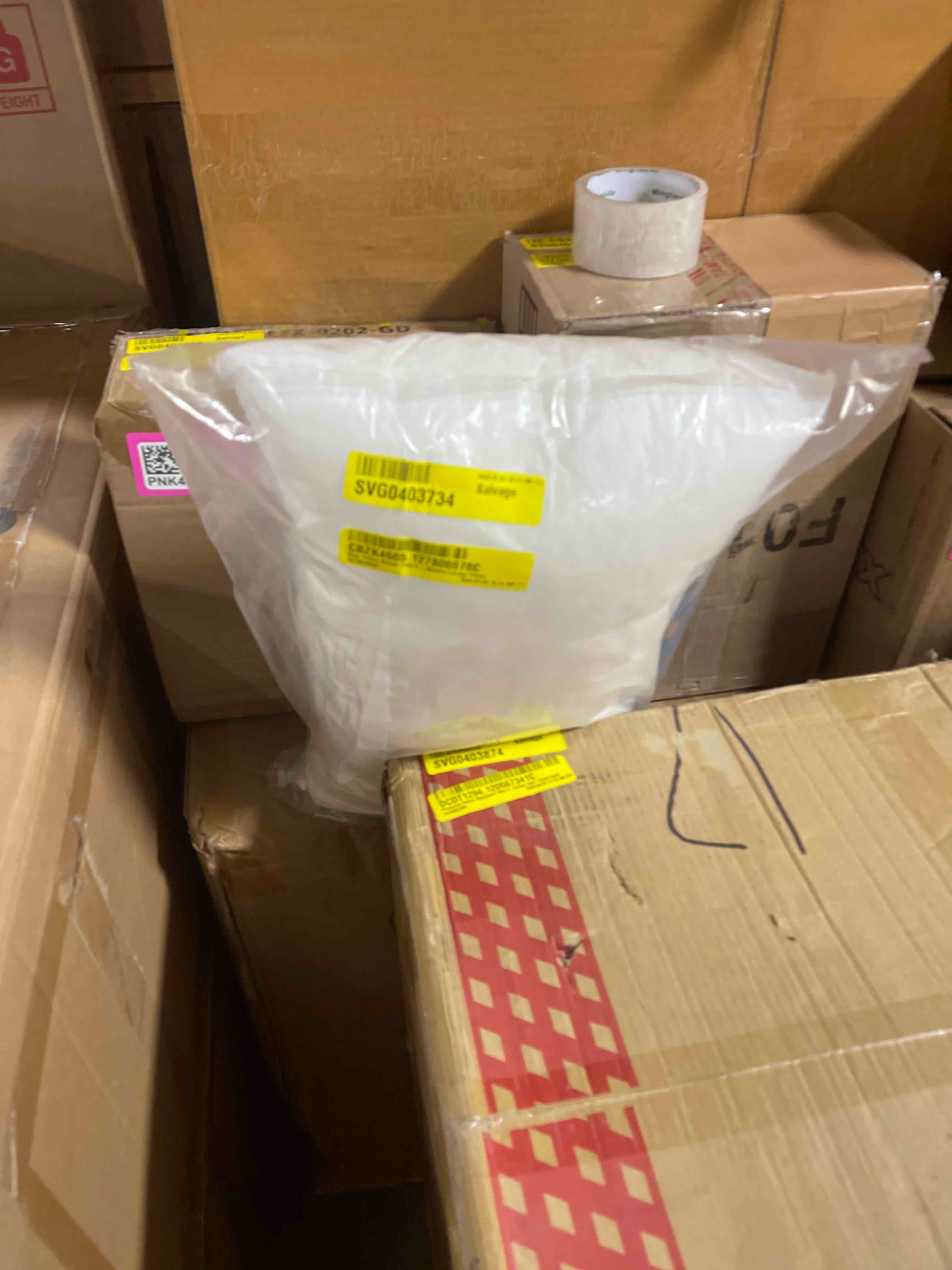 Condition photo showing New/Like New for Blue Yellow Modern Mosaic Tiles II - Modern Lumbar Pillow