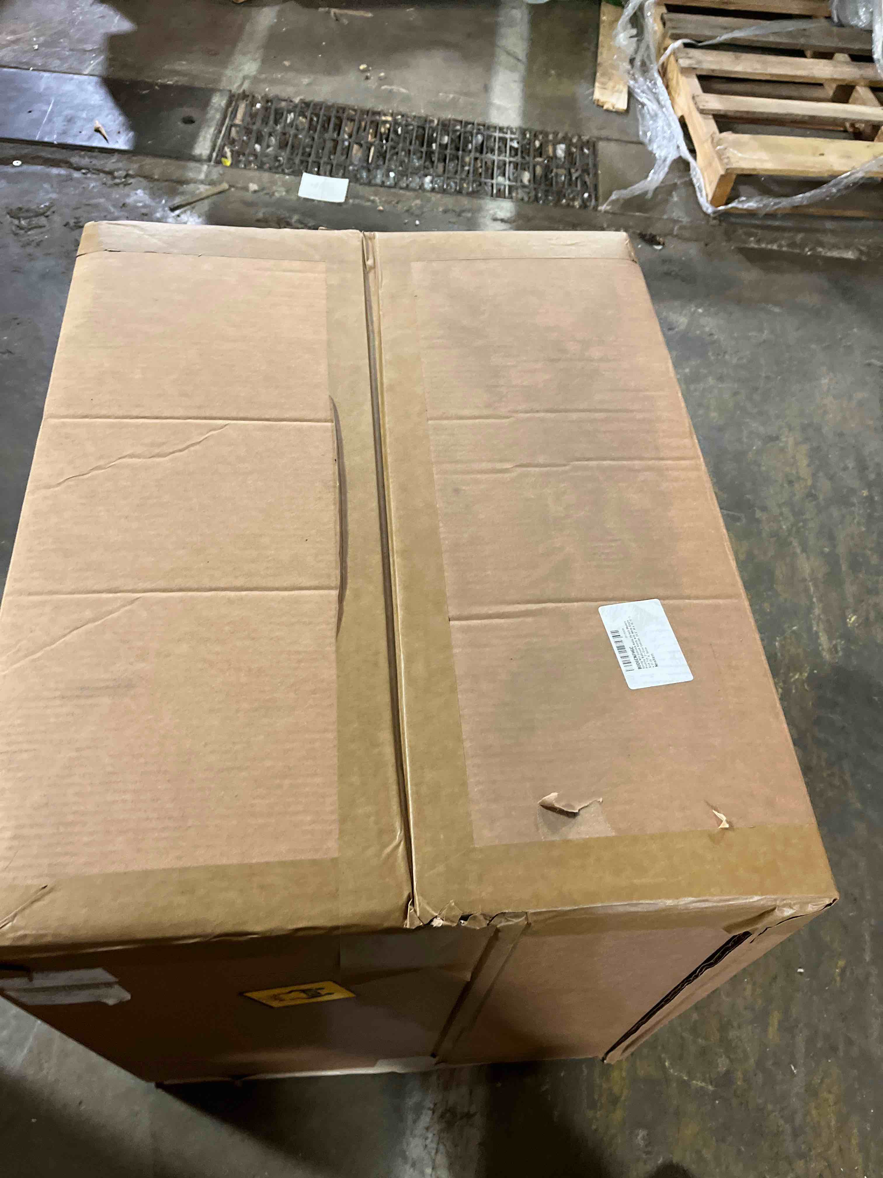 Condition photo showing New/Like New for Spring Mill Cabinets Kelby 24 Inch Modern Floating Bathroom Vanity with White Single Sink Top, 2-Door Cabinet, 24.5" W x 18.75" D x 22.25" H, Sable