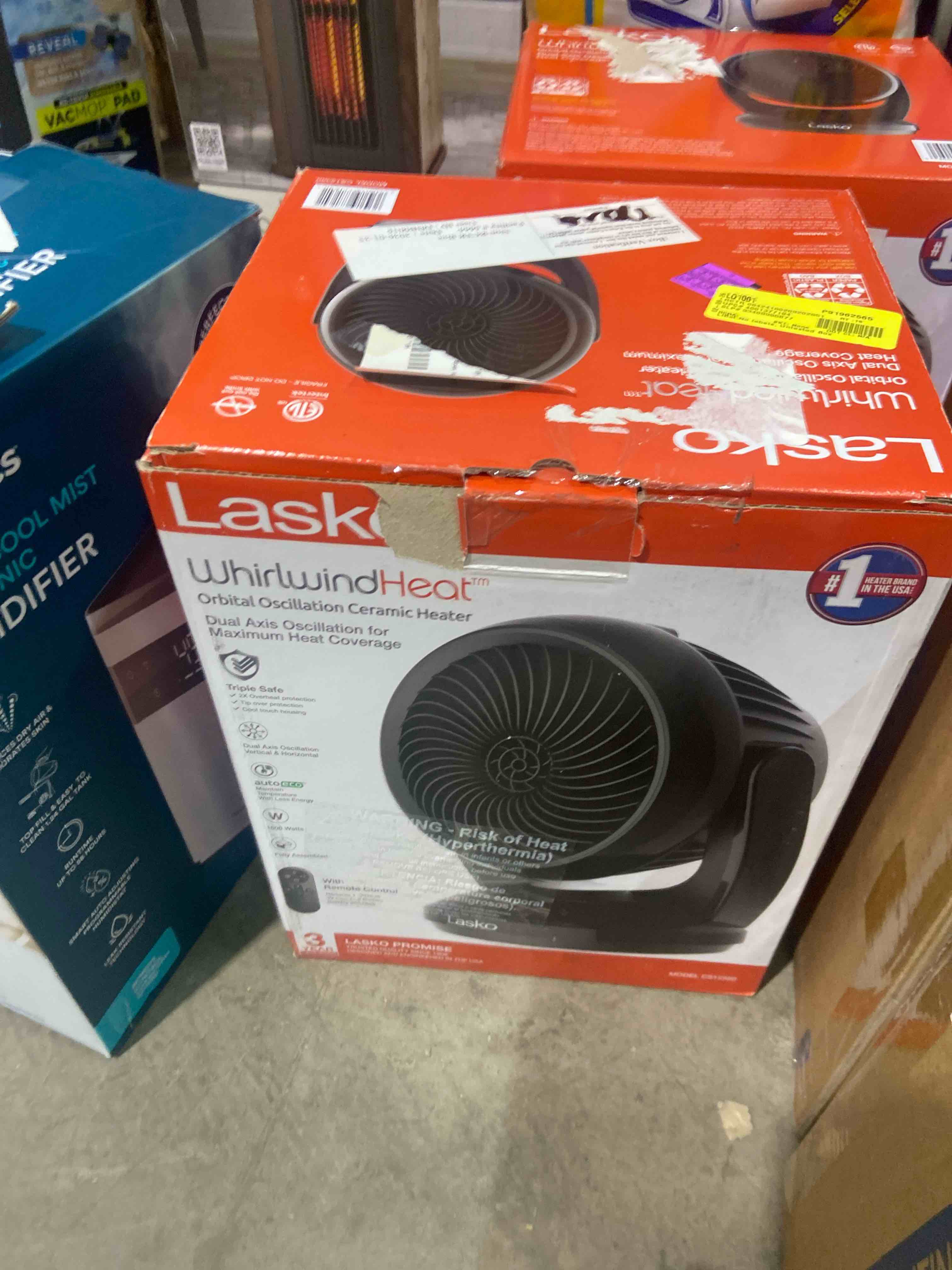 Condition photo showing Good Condition for Lasko Whirlwind Heat Orbital Oscillation Ceramic Space Heater with Remote