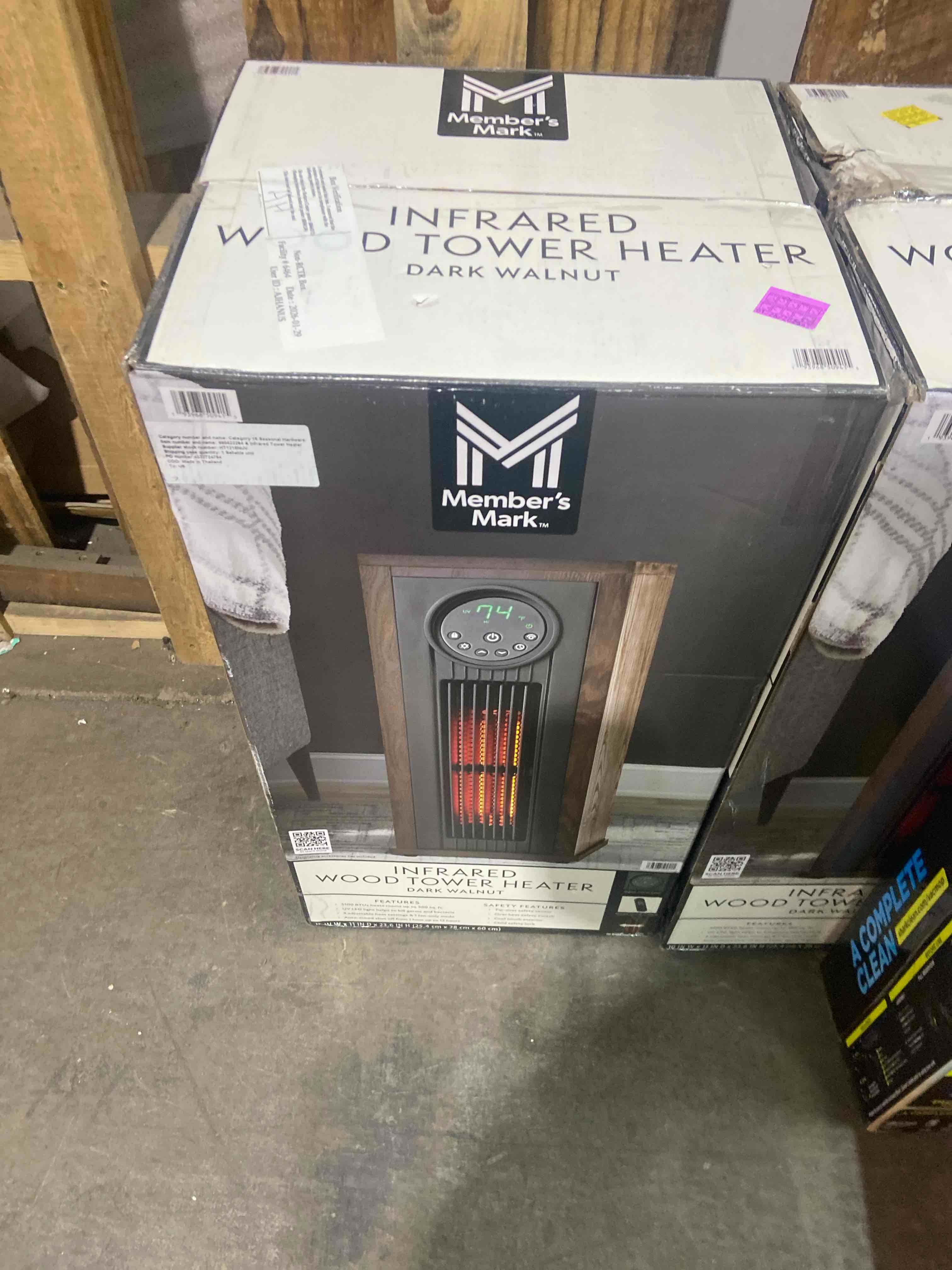 Condition photo showing Good Condition for Member's Mark 23" 1500W Infrared Tower Heater with UV LED Light