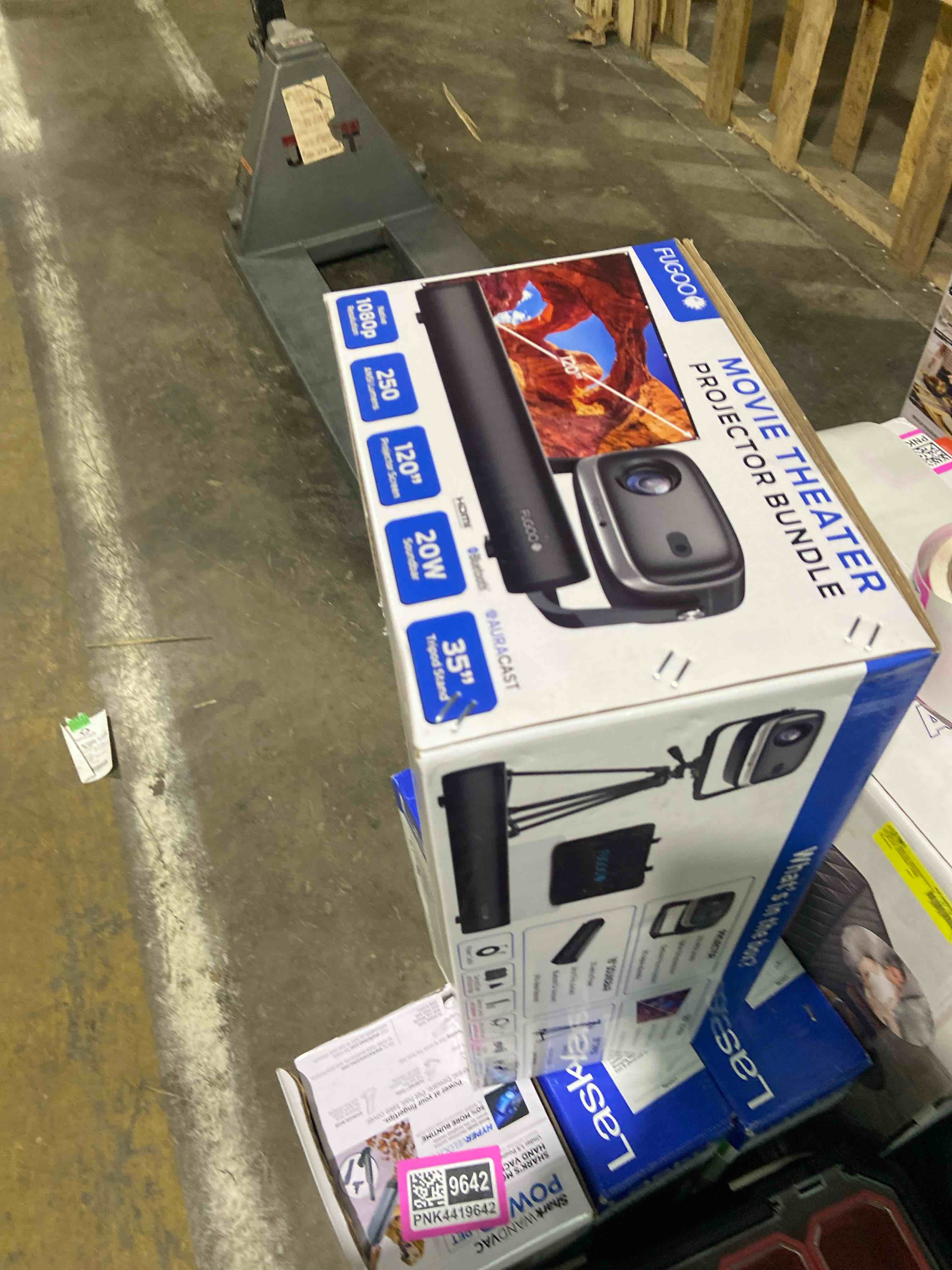 Condition photo showing New/Like New for Fugoo Outdoor Projector & Soundbar Bundle with Tripod & 120" Foldable Screen