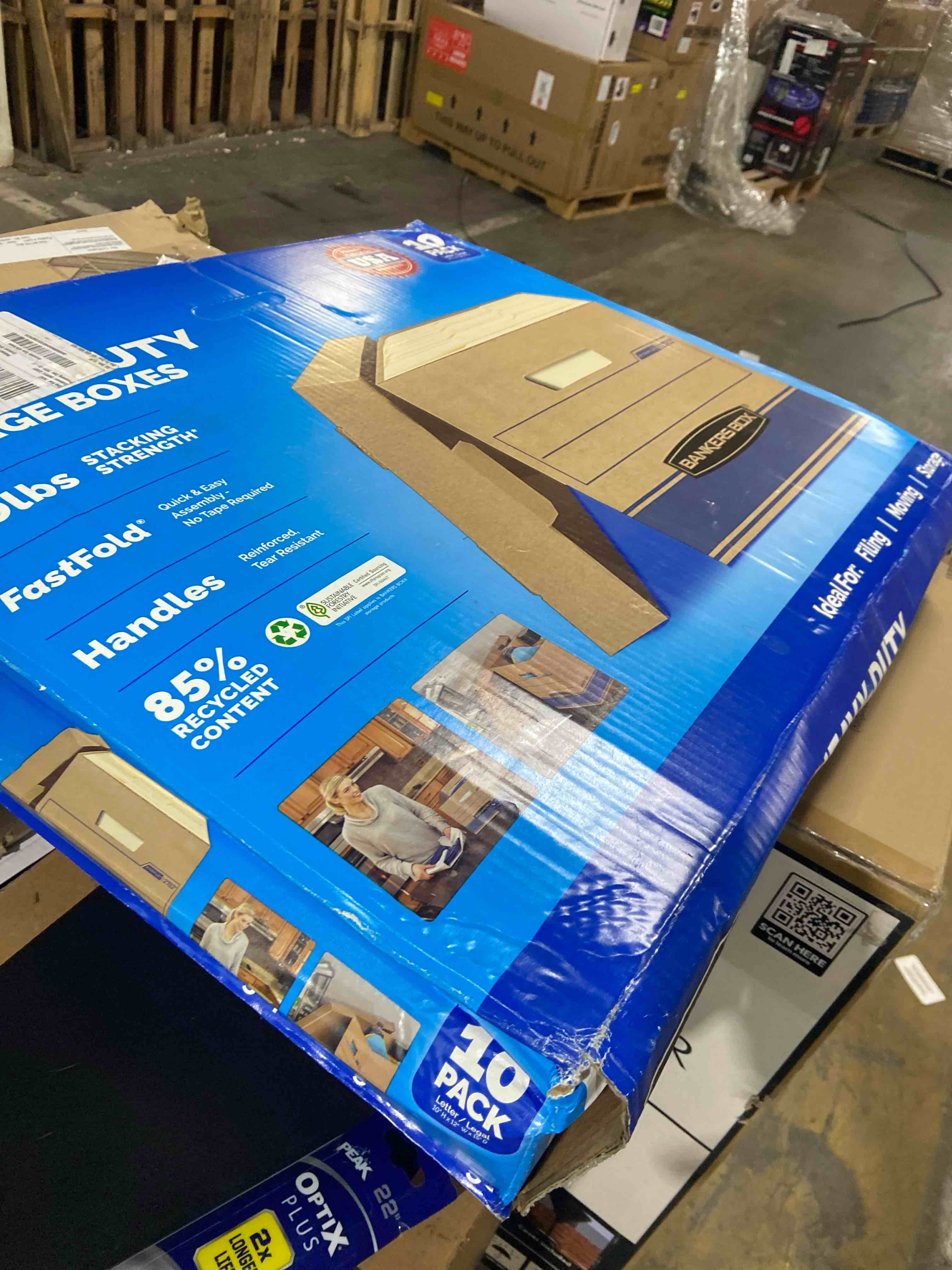 Condition photo showing New/Like New for Bankers Box Heavy Duty Storage Boxes 10x12x15  10 Pack