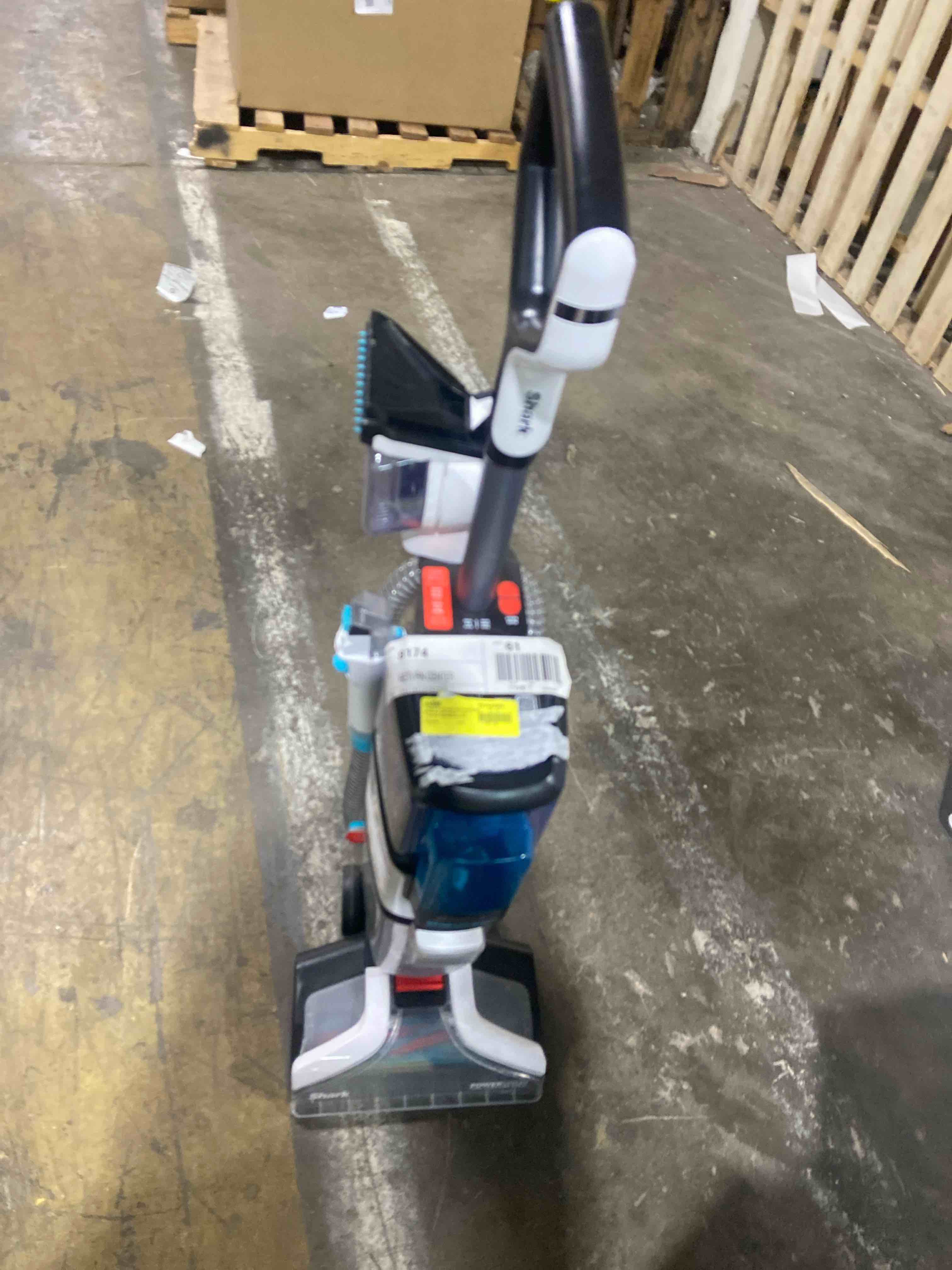 Condition photo showing Good Condition for Shark CarpetXpert with StainStriker Upright Carpet, Area Rug & Upholstery Cleaner with Pet Mess Extractor Tool, Perfect for Pets, Carpet Shampooer, 3 Cleaning Tools, Cleaning Solutions, White, EX201 CarpetXpert w/ StainStriker