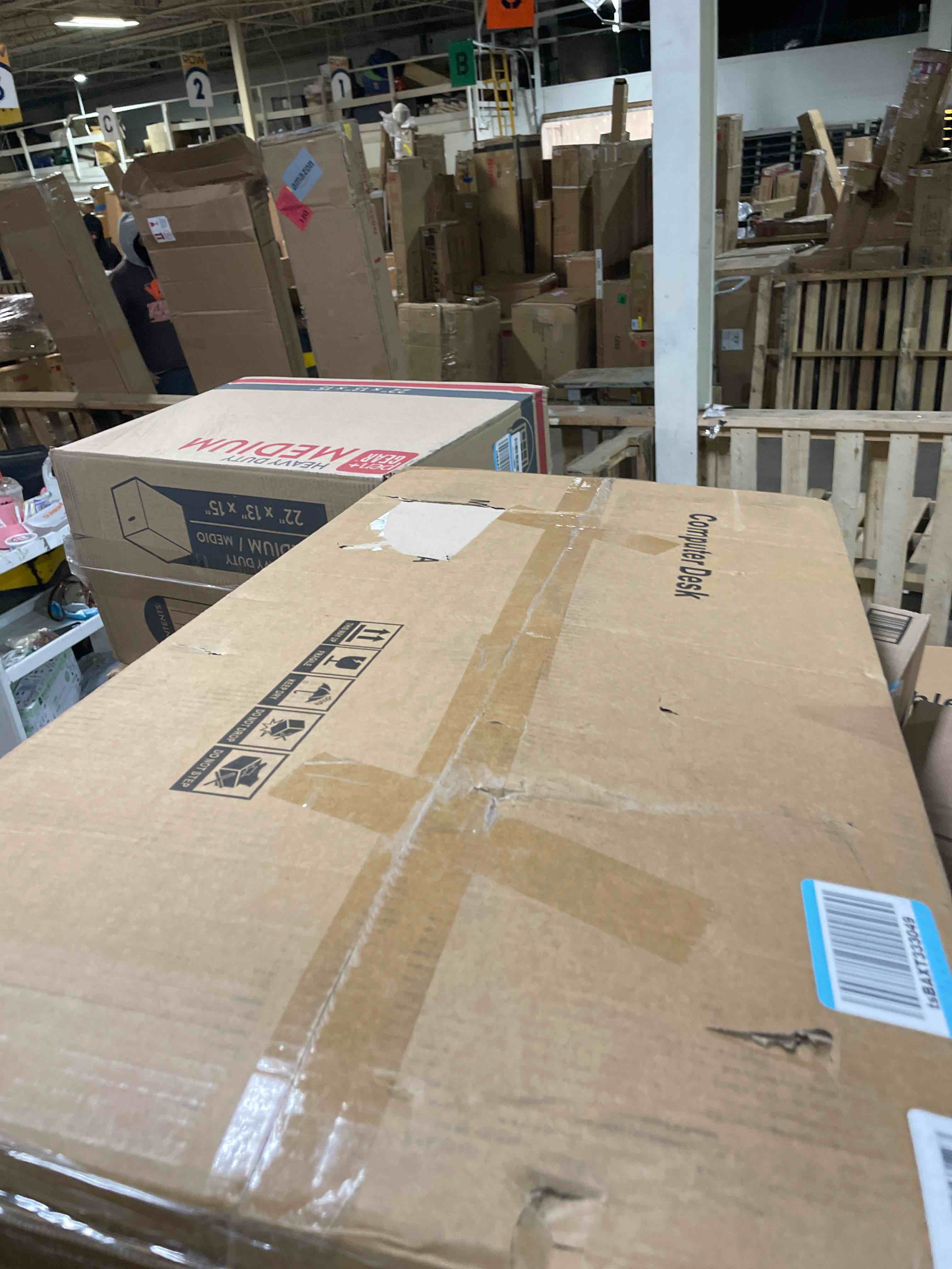 Condition photo showing Good Condition for Small Standing Desk Adjustable Height, Mobile Stand Up Desk with Wheels, 32 Inch Portable Rolling Desk Small Computer Desk, Portable Laptop Desk Standing Table Black