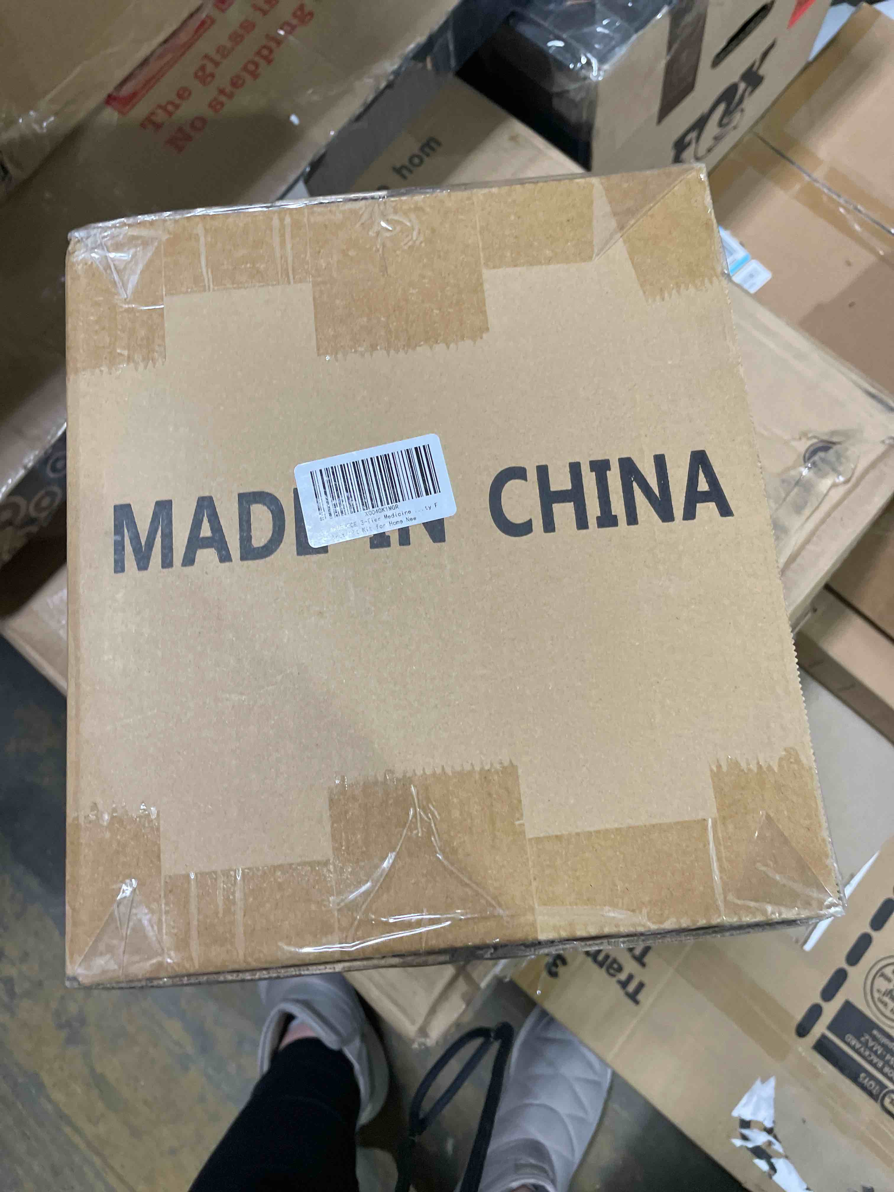 Condition photo showing New/Like New for 3-Tier Medicine Organizer - Portable Medicine Cabinet with Plastic Handle, Multipurpose Medical Box with Pill Box, Empty First Aid Kit for Home