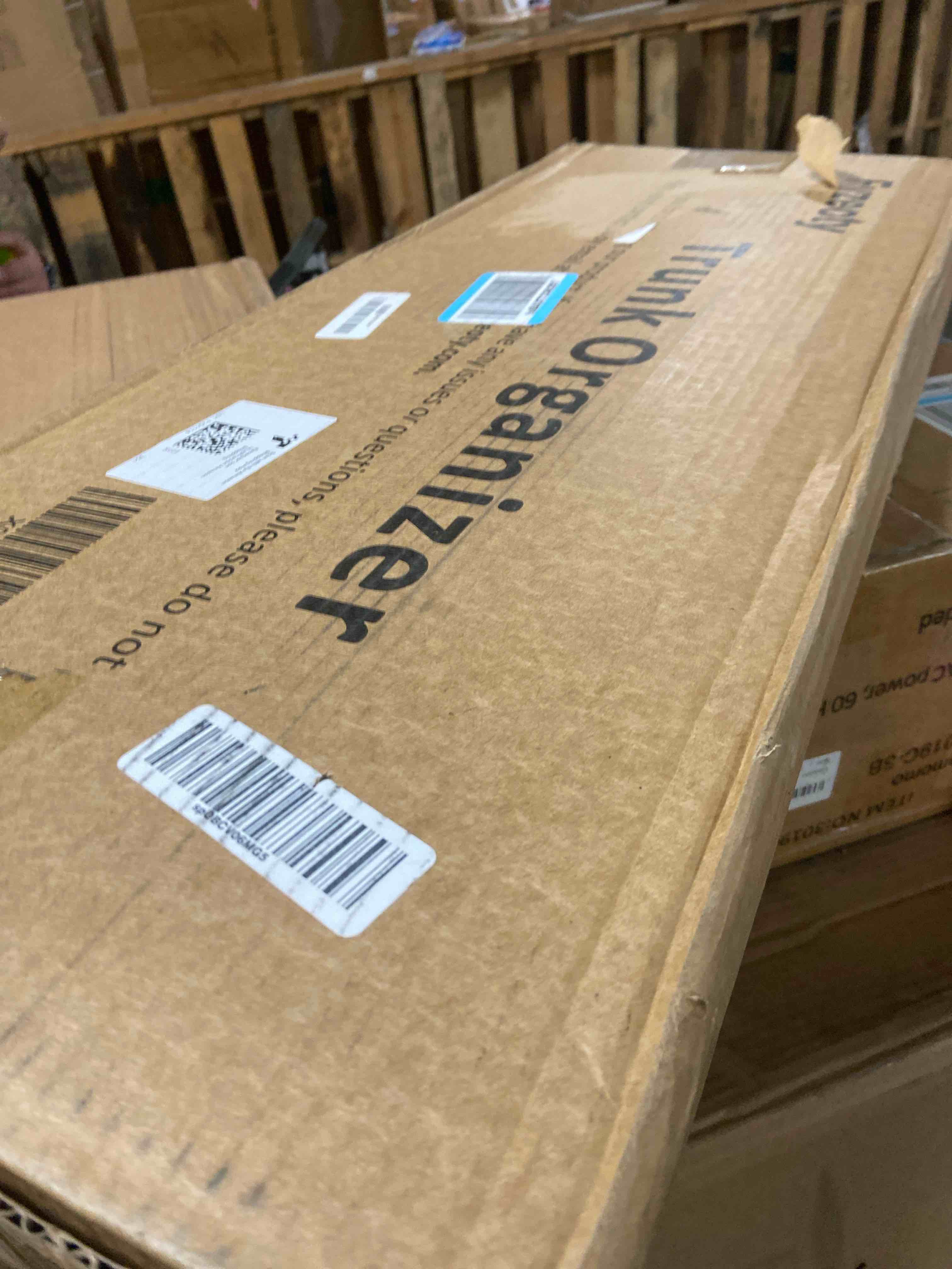 Condition photo showing New/Like New for Car Organizers for Trunk for Suv Sedan, Leather Storage Box,Extra Large,Magnetic Lid,Collapsible and Adjustable, S004, Black Extra Large Black