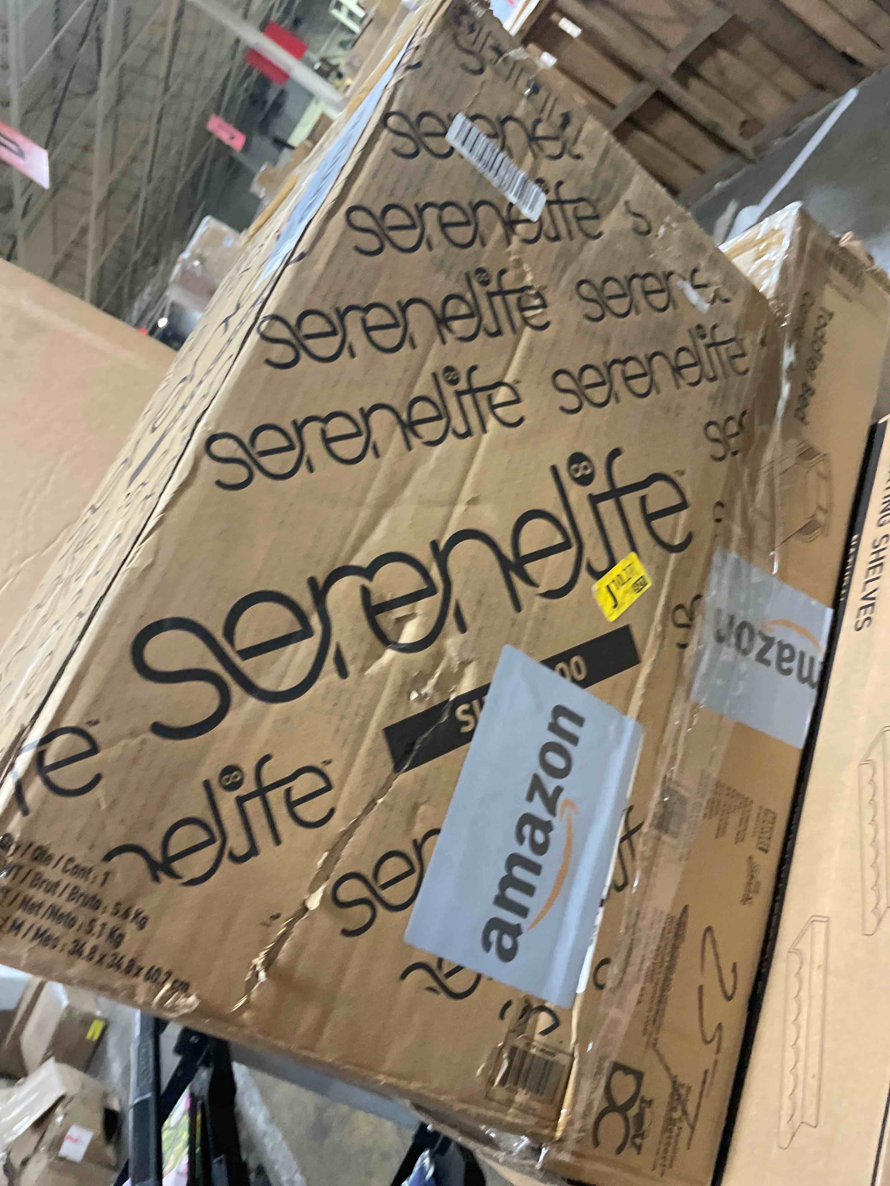 Condition photo showing New/Like New for SereneLife Towel and Blanket Warmer - Single Touch Portable Towel Heater for Bathroom, Fragrant Disc Holder, LED Ring, 2 Large Towel Capacity, Built-in Timer (15-60 mins), Auto Shut-Off (White) Bamboo