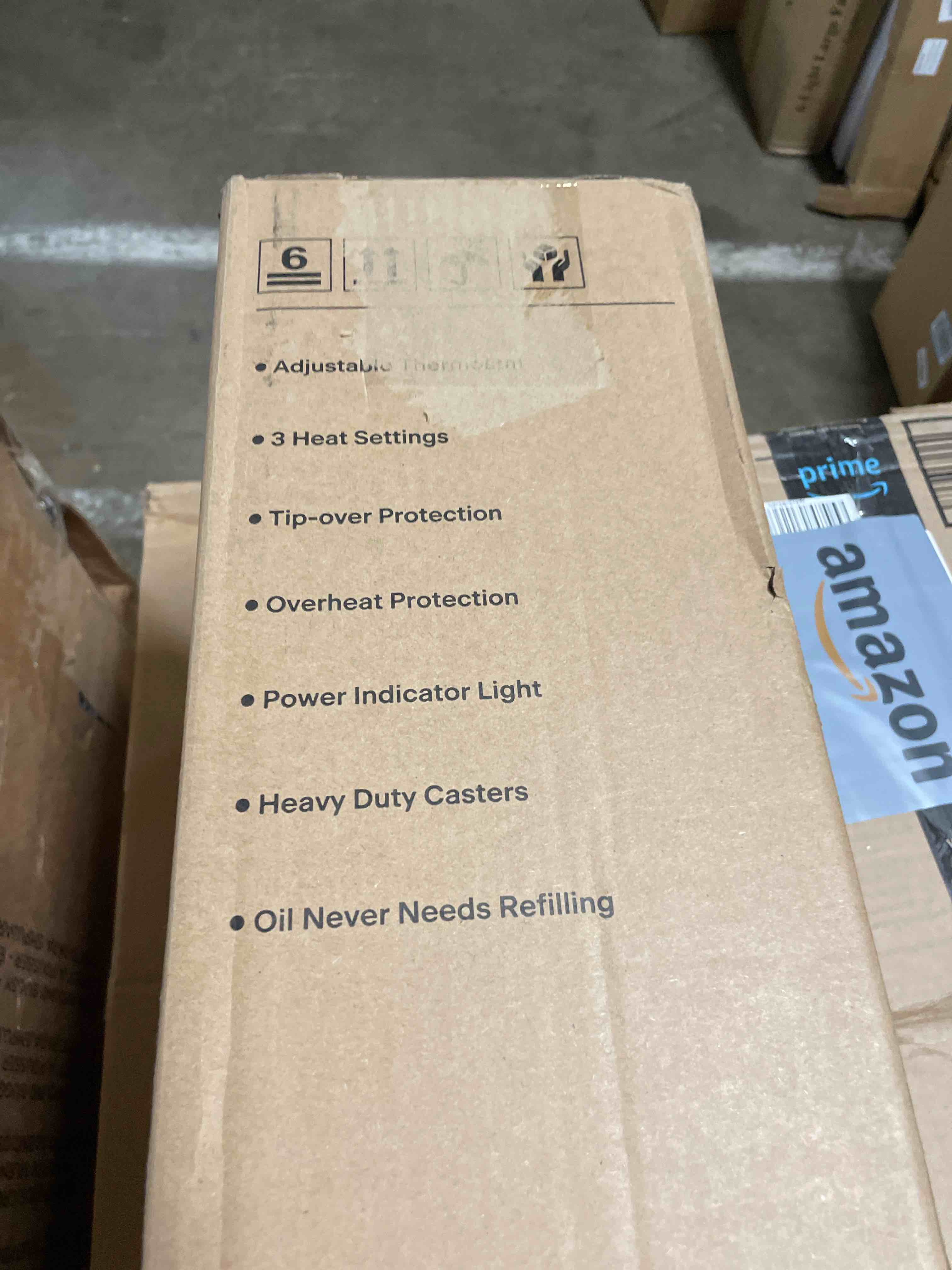 Condition photo showing New/Like New for PELONIS Radiator Heater for Large Space, Electric Oil Filled Radiator, Dual Knobs, 1500W, Quiet Space Heater, 3 Modes, Tip-over Protection Classic Black