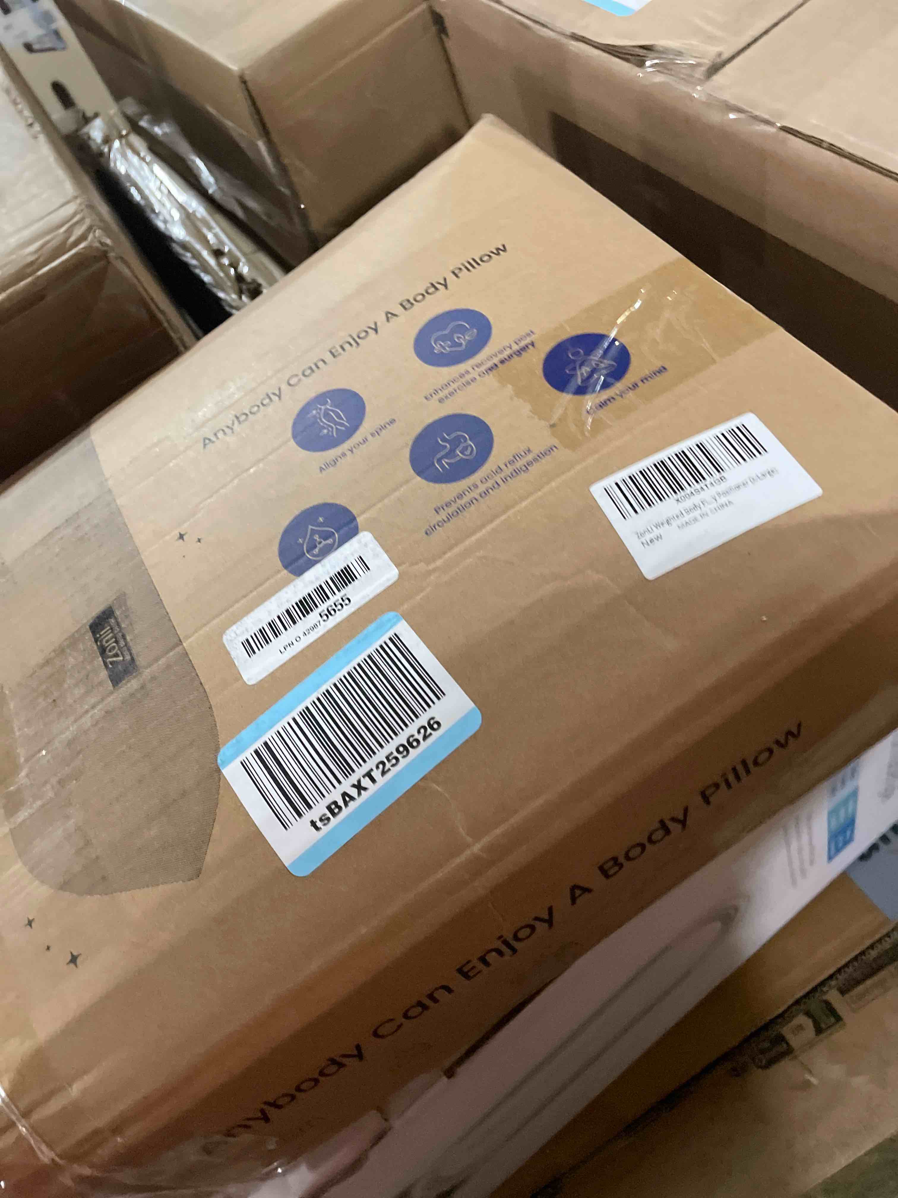 Condition photo showing New/Like New for ZonLi Weighted Body Pillow with Bamboo Cover (48" x 14") 8.5lbs, Quilted Glass Beads Body Pillows for Adults Weighted Pillow for Deep Sleepers, Full Body Pillow for Side Sleepers, Memory Foam Pillow