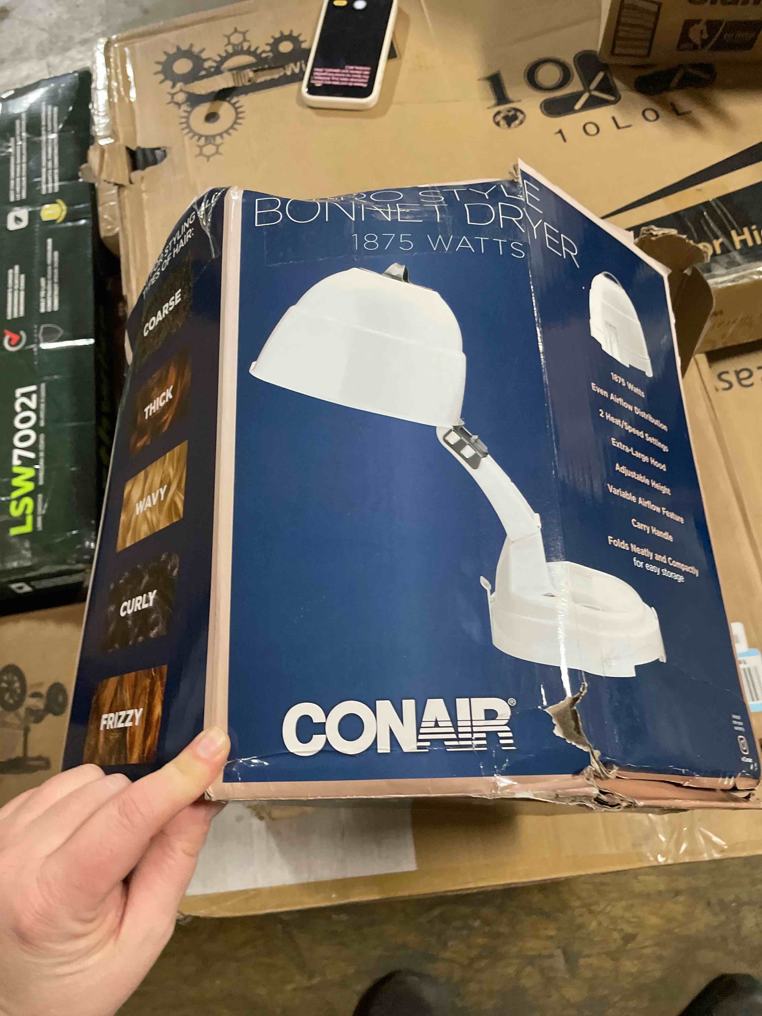 Condition photo showing As Is for Conair Pro Style Bonnet Dryer - 1875 watt