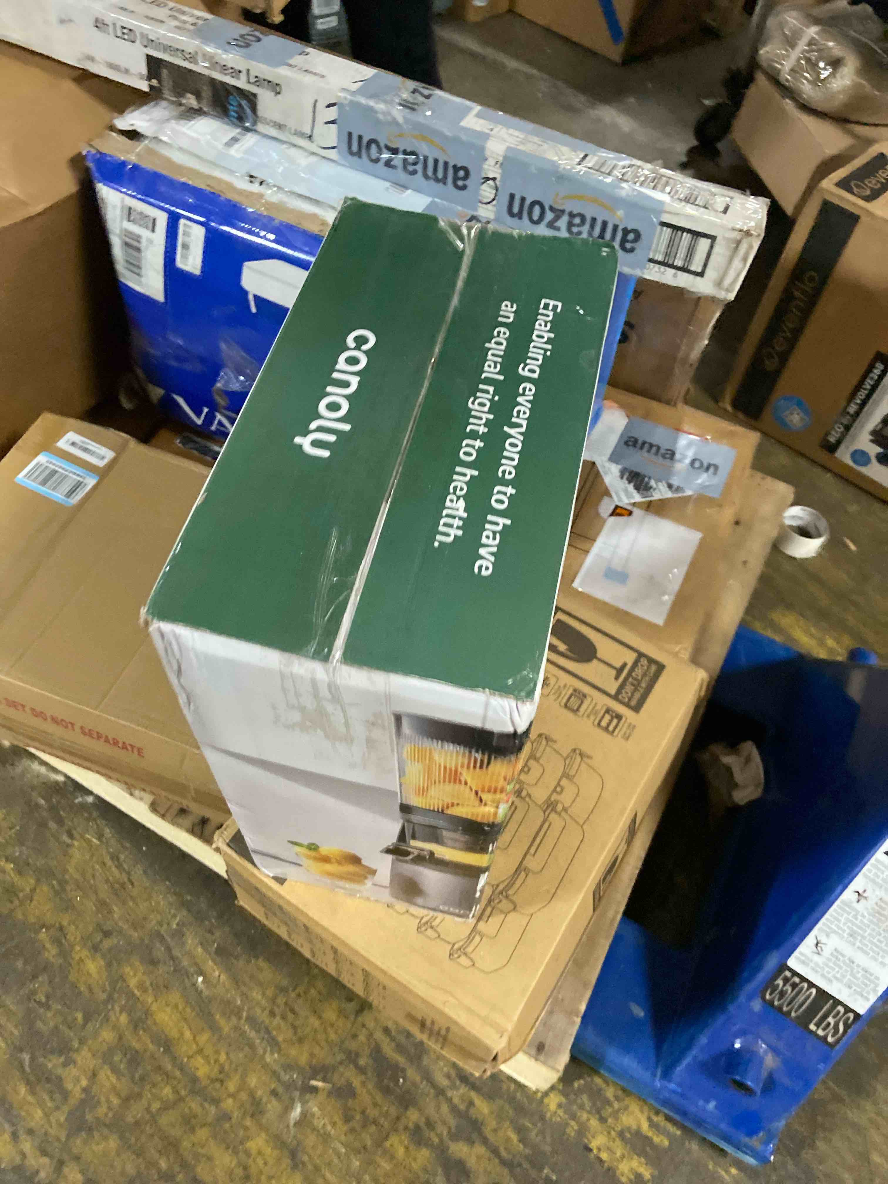 Condition photo showing New/Like New for Canoly C16 Cold Press Juicer, 6" Extra Wide Feed Chute, 3-IN-1 Strainers (Juice & Sorbet & Nut Milk), Powerful AC Brushless Motor, Self Precut System, Juicer Machines with BPA-Free (Space Gray)