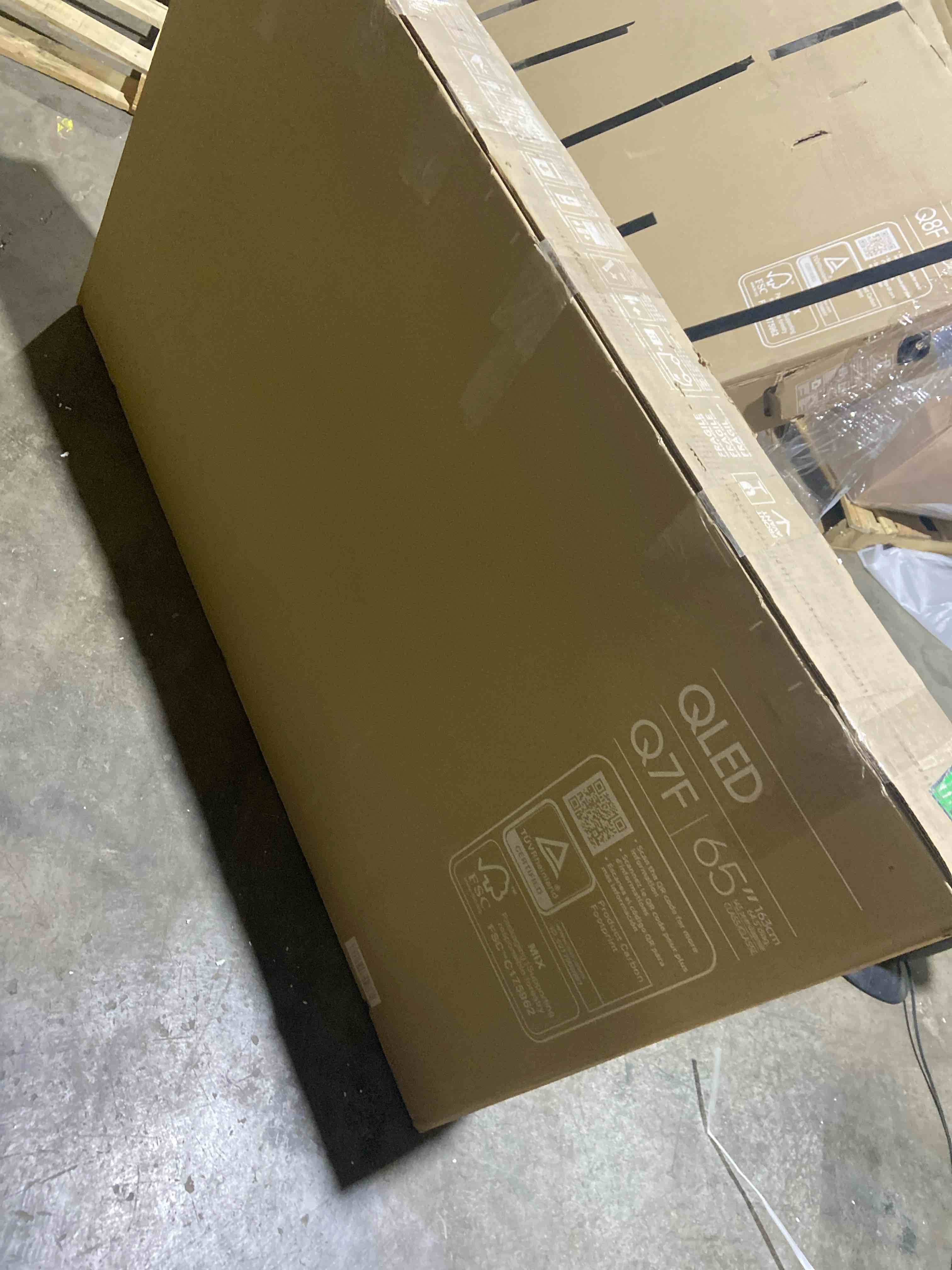 Condition photo showing New/Like New for Samsung 65-Inch Class QLED Q7F Series Samsung Vision AI Smart TV (2025 Model, 65Q7F) Quantum HDR, Object Tracking Sound Lite, Q4 AI Gen1 Processor, 4K upscaling, Gaming Hub, Alexa Built-in