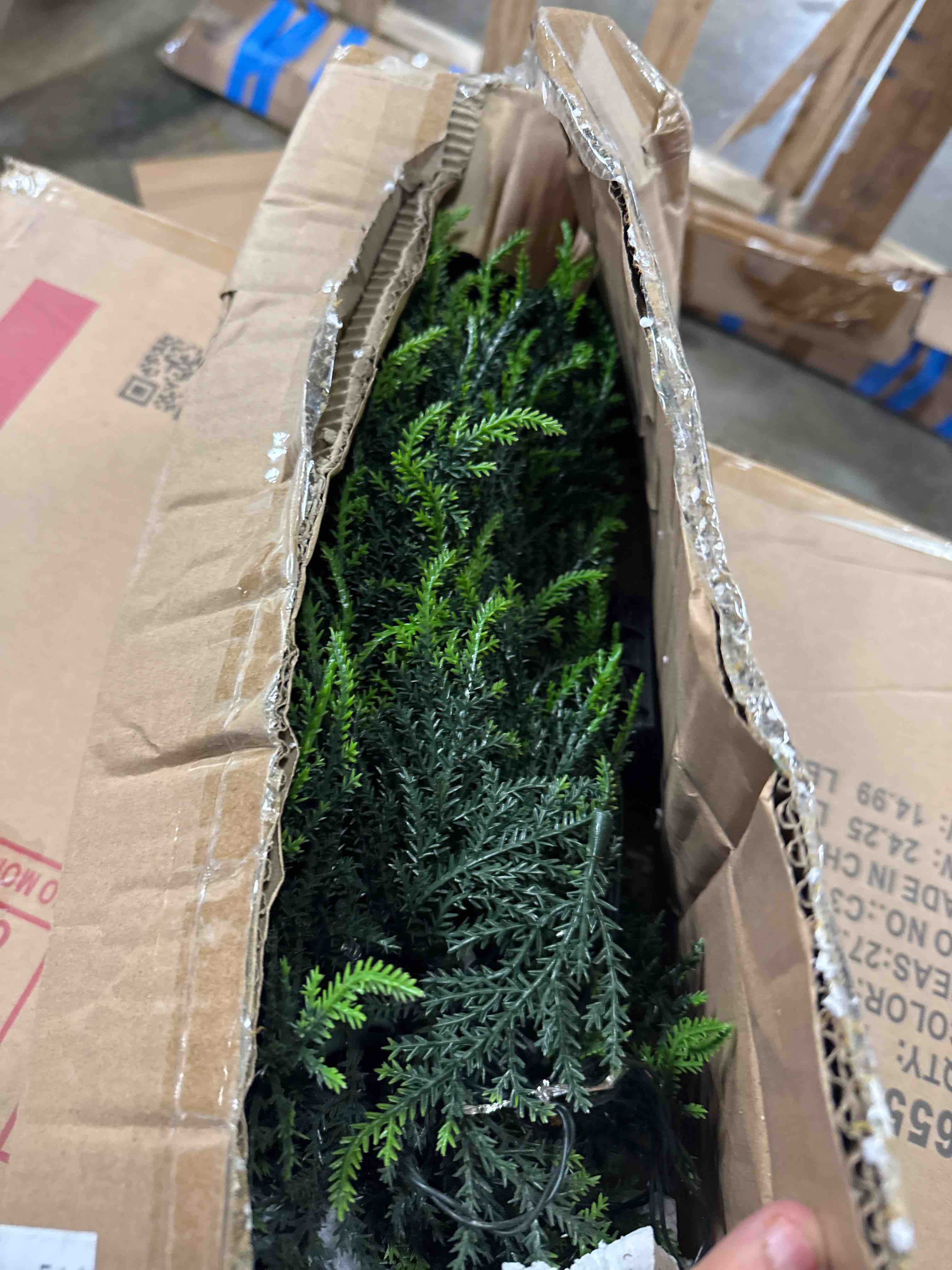 Condition photo showing New/Like New for Nearly Natural 18in. Cedar Artificial Tree with LED Lights UV Resistant (Indoor/Outdoor)