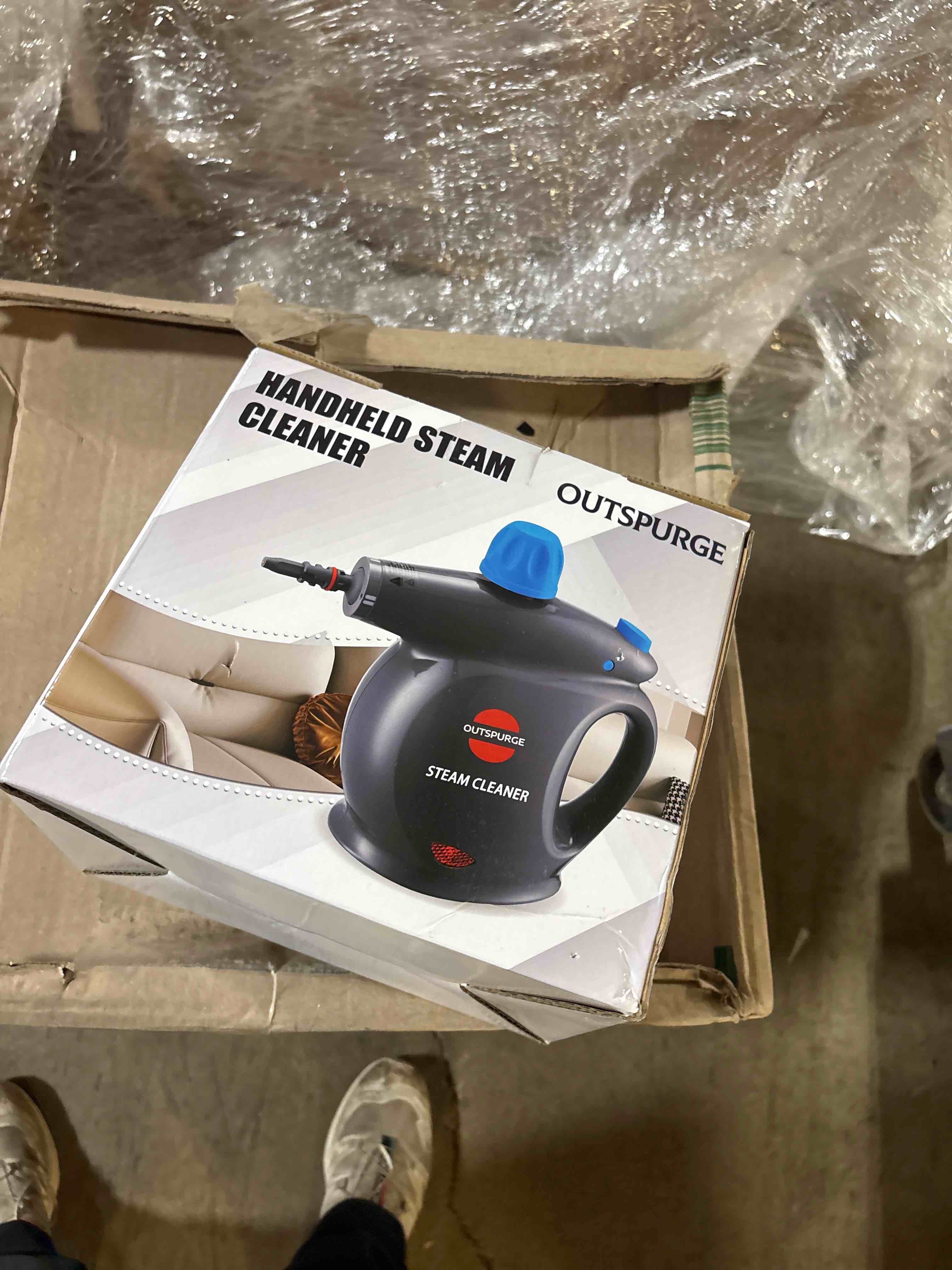 Condition photo showing Good Condition for Handheld Steam Cleaner, Pressurized Multi-Surface Steam Shot with 13 Accessories, Safety Lock, Steamer for Cleaning Floor, Upholstery, Grout, Windows, Couch and Car, Grey
