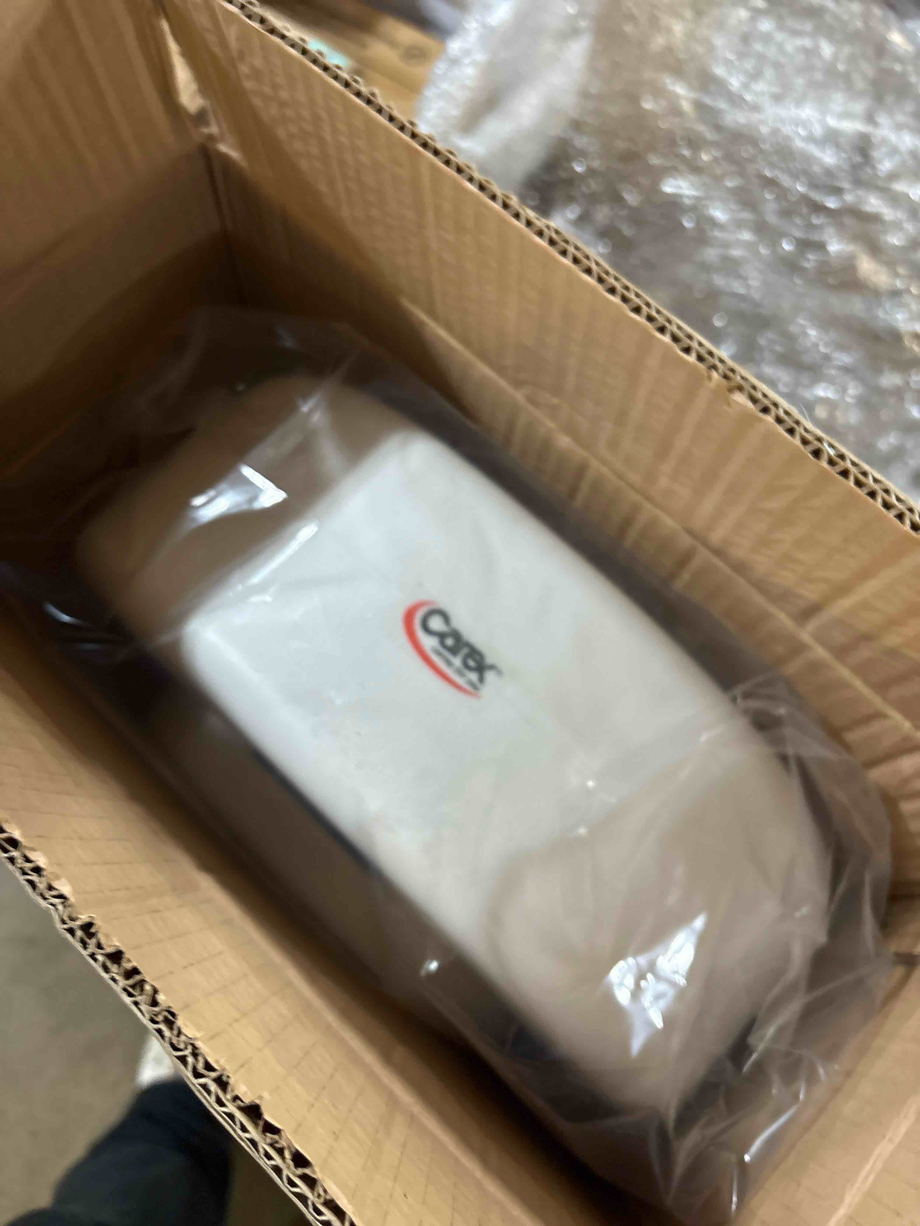 Condition photo showing New/Like New for Carex Toilet Seat Riser, Adds 5 Inches of Height, Elevated and Raised Toilet Seat with 300 lbs Capacity, Standard Riser for Elderly and Handicap, Universal, Slip-Resistant, White 5 Inch (Pack of 1) Toilet Seat Riser