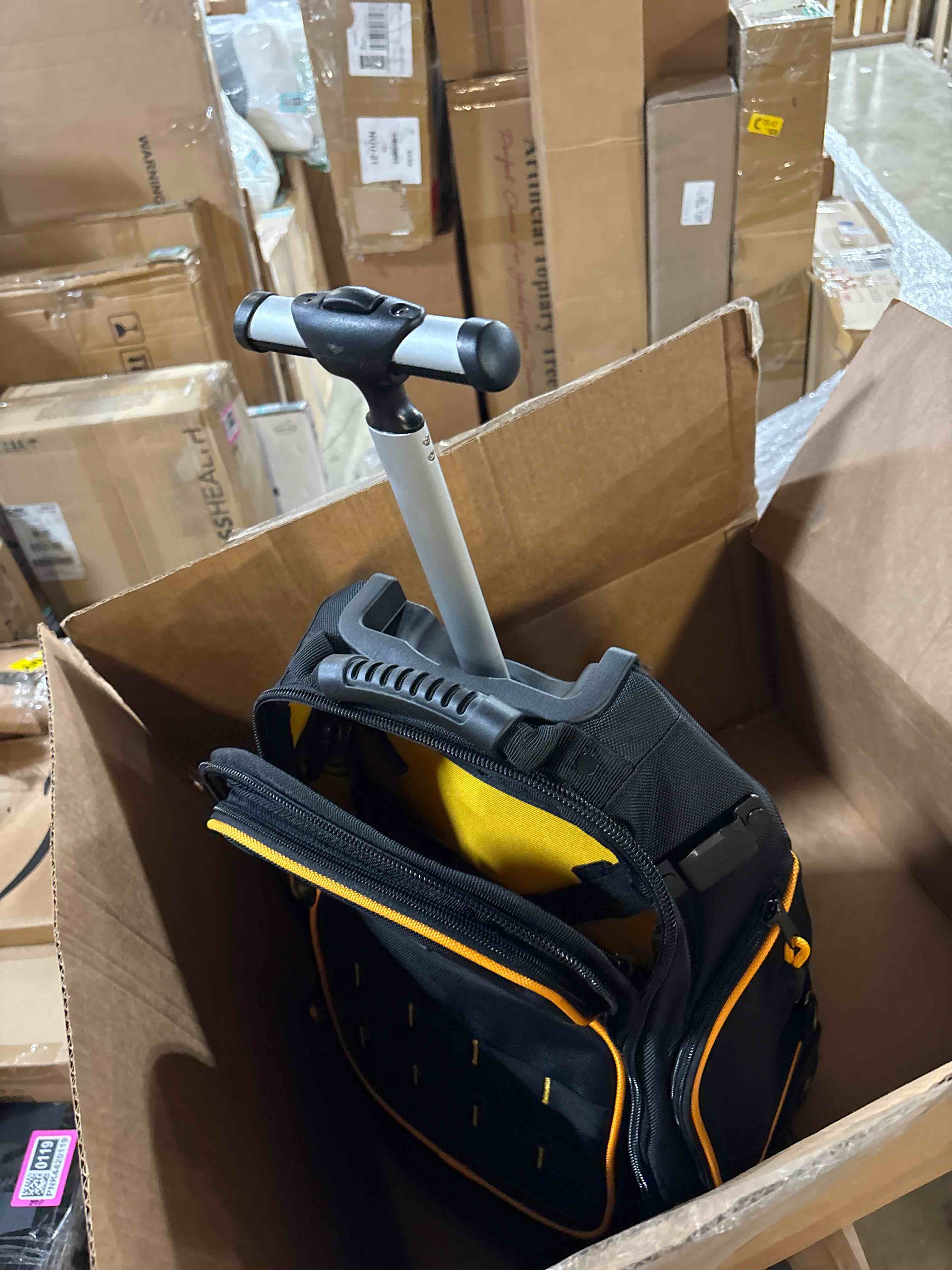 Condition photo showing New/Like New for Rolling Tool Backpack with a Detachable Tool Insert, Heavy Duty Tool Bag with Wheels and Multiple Pockets, Black