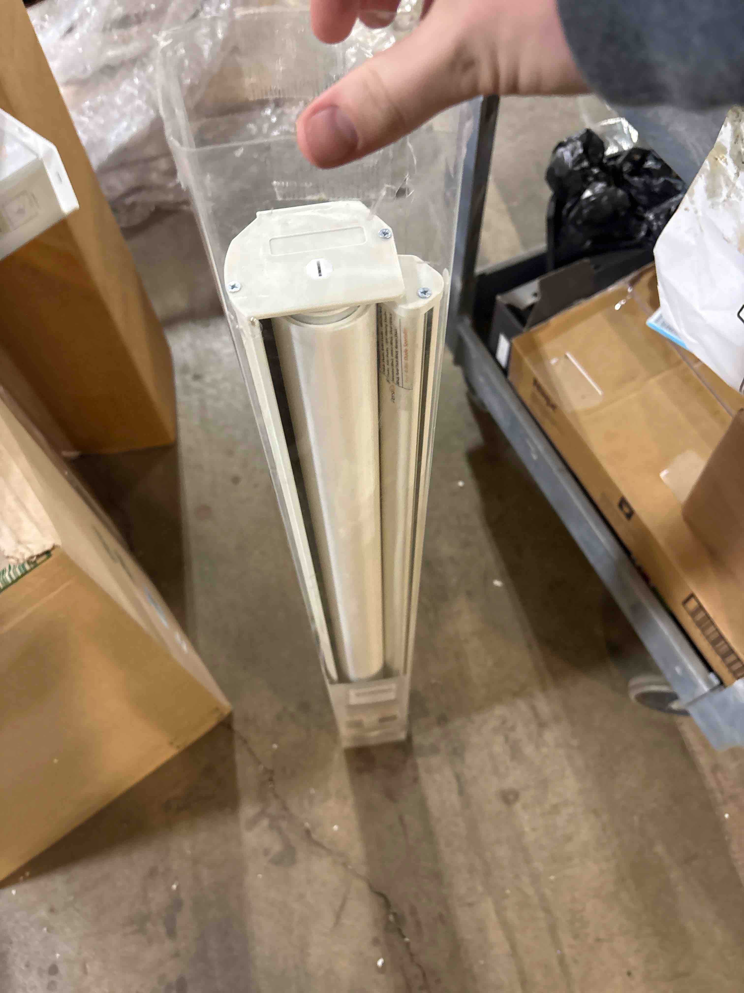 Condition photo showing New/Like New for Persilux Cordless Zebra Blinds for Windows Free-Stop Roller Windows Shades (35" W X 64" H, Cream) Dual Layer Light Control for Day and Night, Light Filtering Sheer Shades for Home, Easy to Install 35" W X 64" H Cream