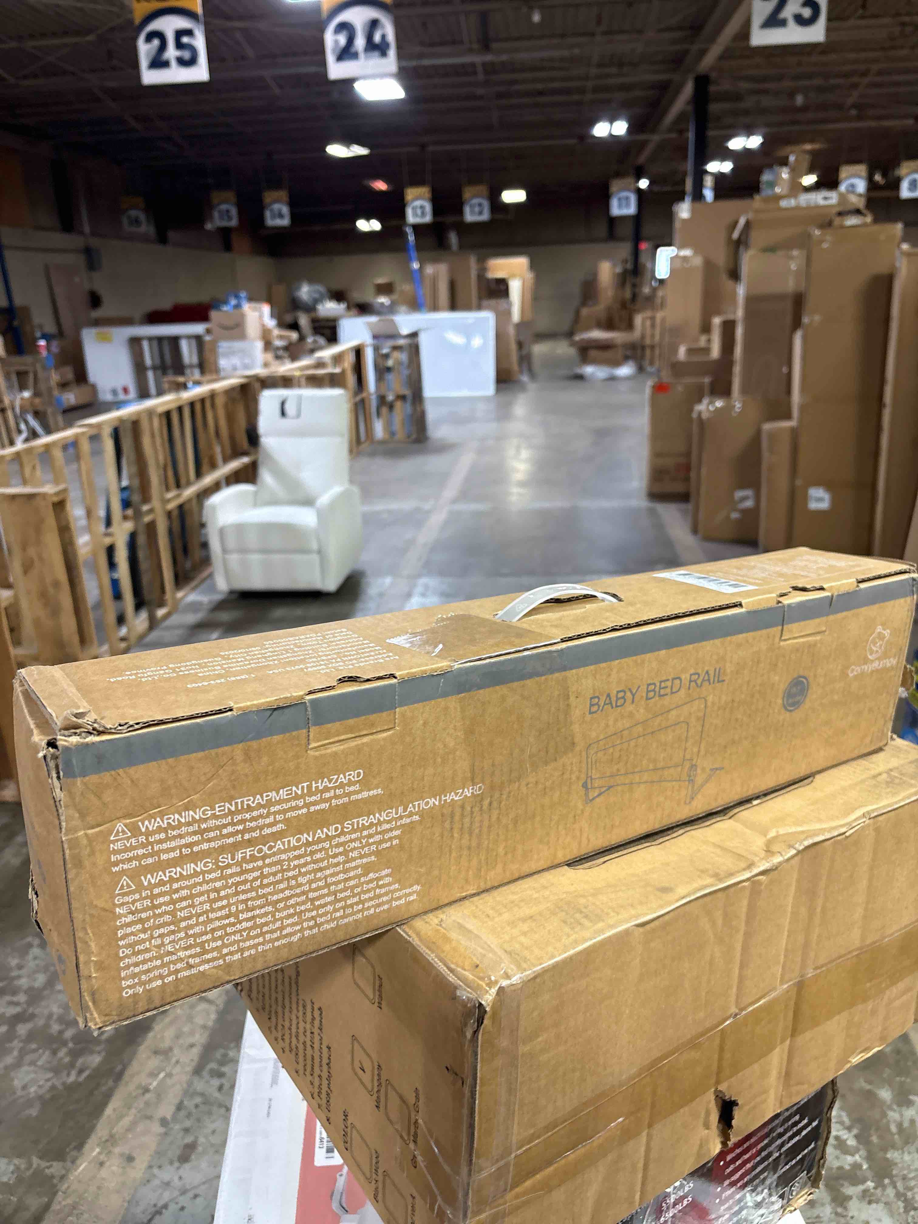 Condition photo showing Good Condition for ComfyBumpy 1-Pack Bed Rail for Toddlers 55.5" L x 23.5" H | Extra Tall Toddler Bed Rails for Twin, Full, Queen & King Mattress Size | Swing Down Rail Guard | Mattress Side Rail for Kids | White White 55.5”L x 23.5”H | 1-Pack