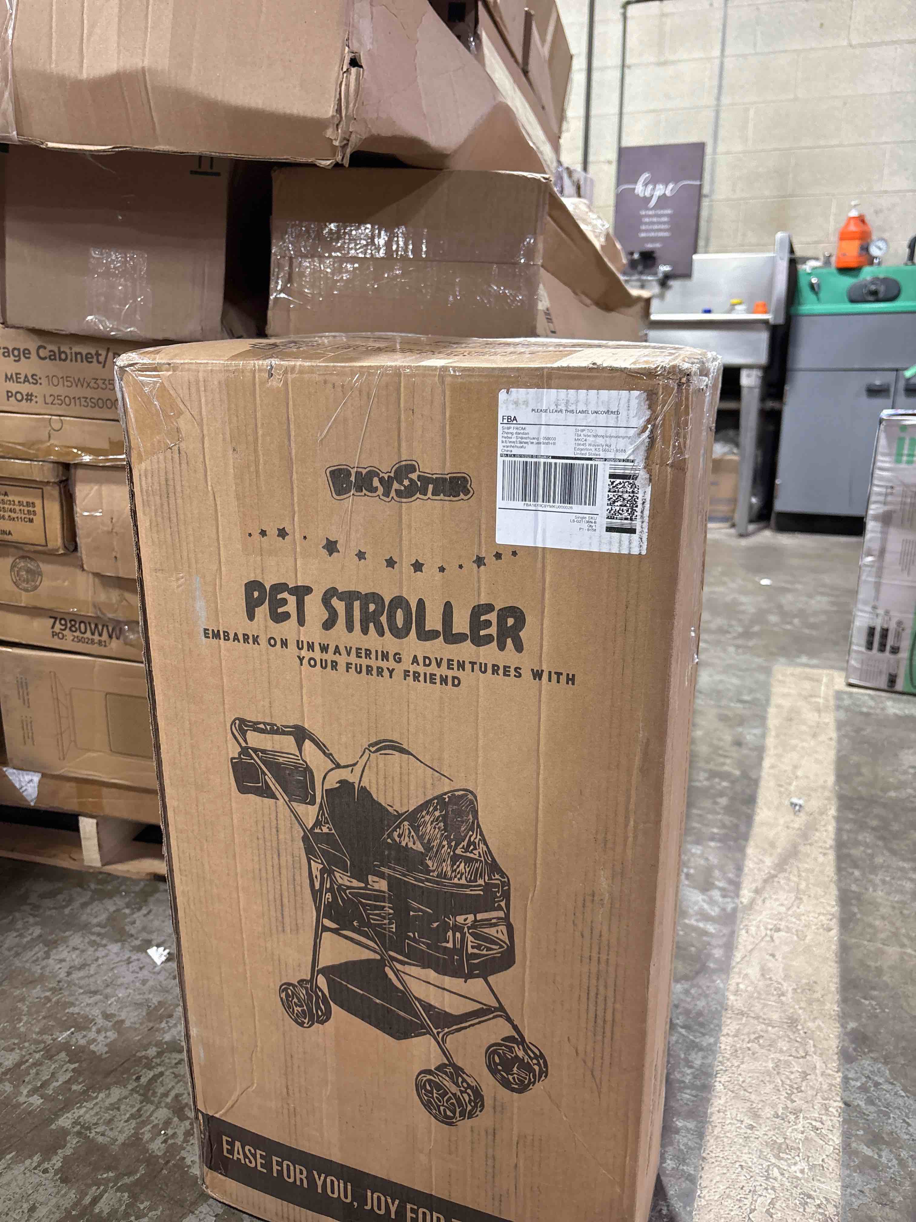 Condition photo showing New/Like New for Pet Stroller for Small Dogs Cats with Wheels, Detachable Carrier, Max Load 33 lbs, Easy Folding, Compact Portable, Dog Carriage Cart Car Seat 3 in 1