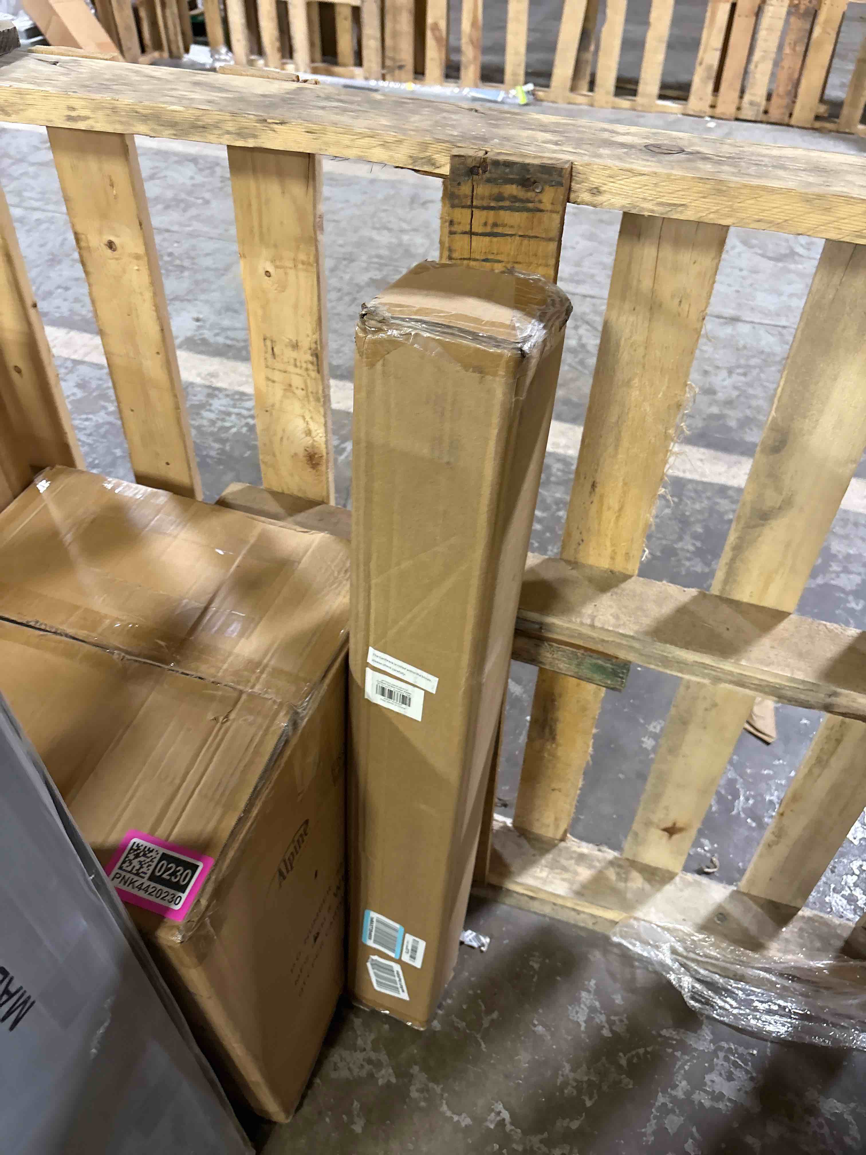 Condition photo showing New/Like New for LazBlinds Cordless Bamboo Roman Shades, Privacy Blinds for Interior Windows, Room Darkening Roll Up Bamboo Blinds for Home & Patio, 35" W x 64" H, Highfield Teak Pricacy - Highfield Teak 35" W x 64" H