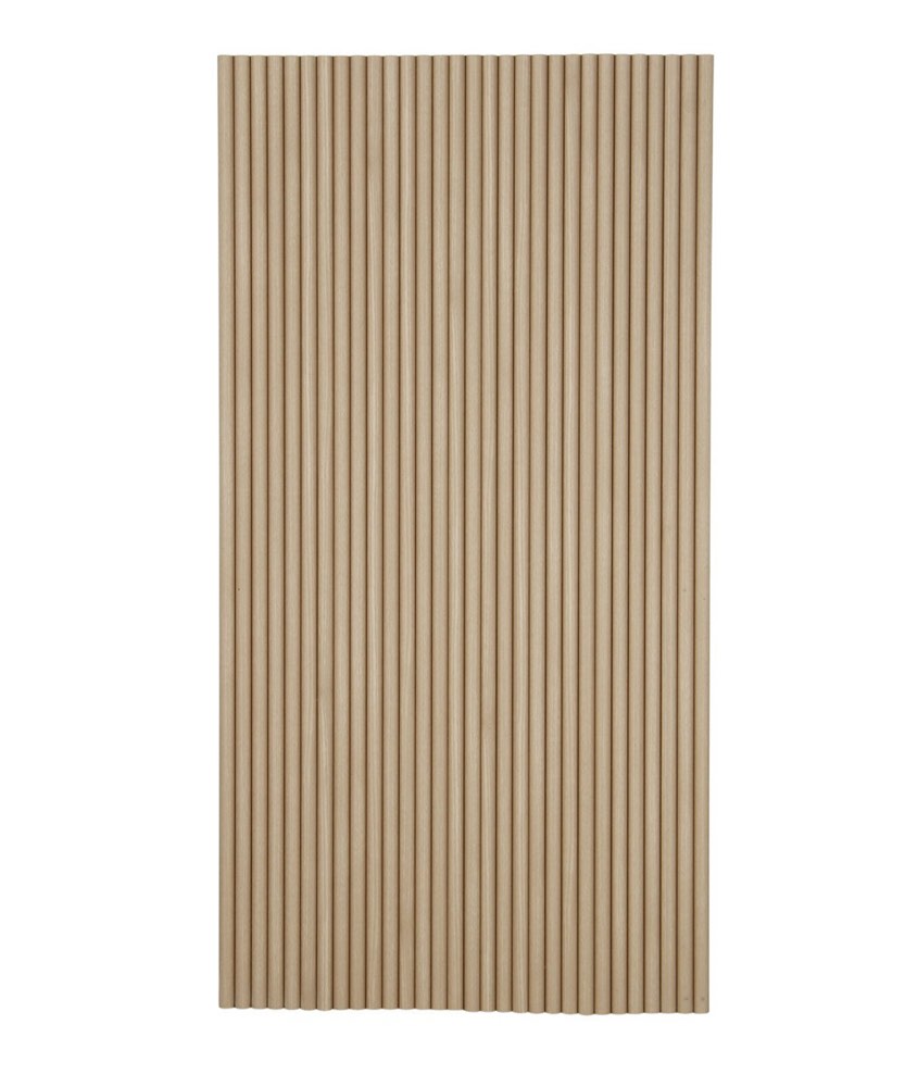 106" x 24" Flexible Fluted Semi-Circle Wood Shiplap Wood Wall Paneling, 3D Wall Paneling For Interior Wall Décor