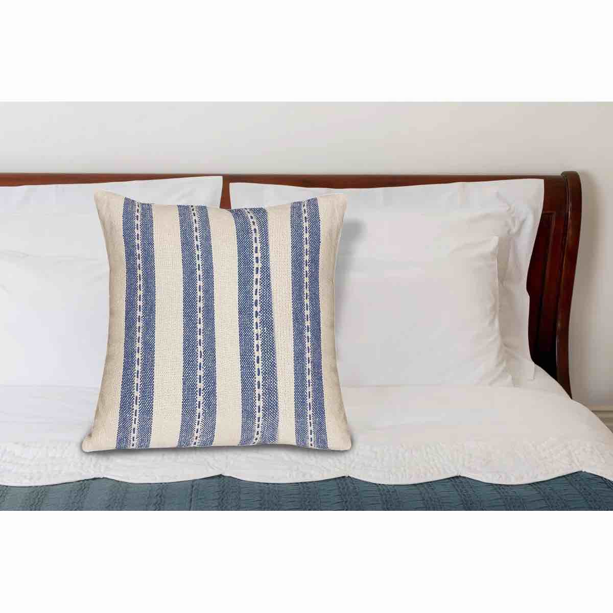 Indoor / Outdoor Striped Square Throw Pillow