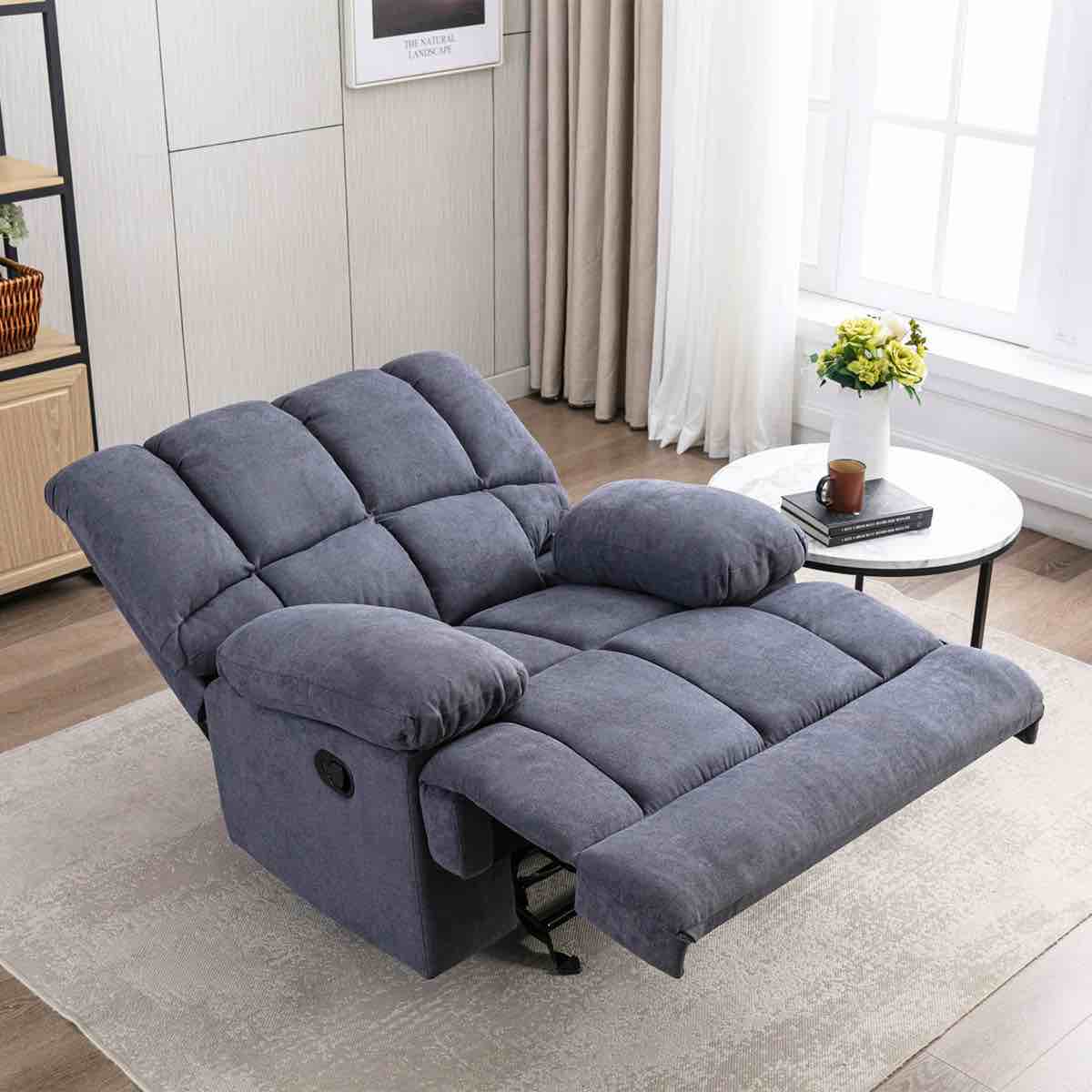 Batholo Manual Glider Upholstered Recliner