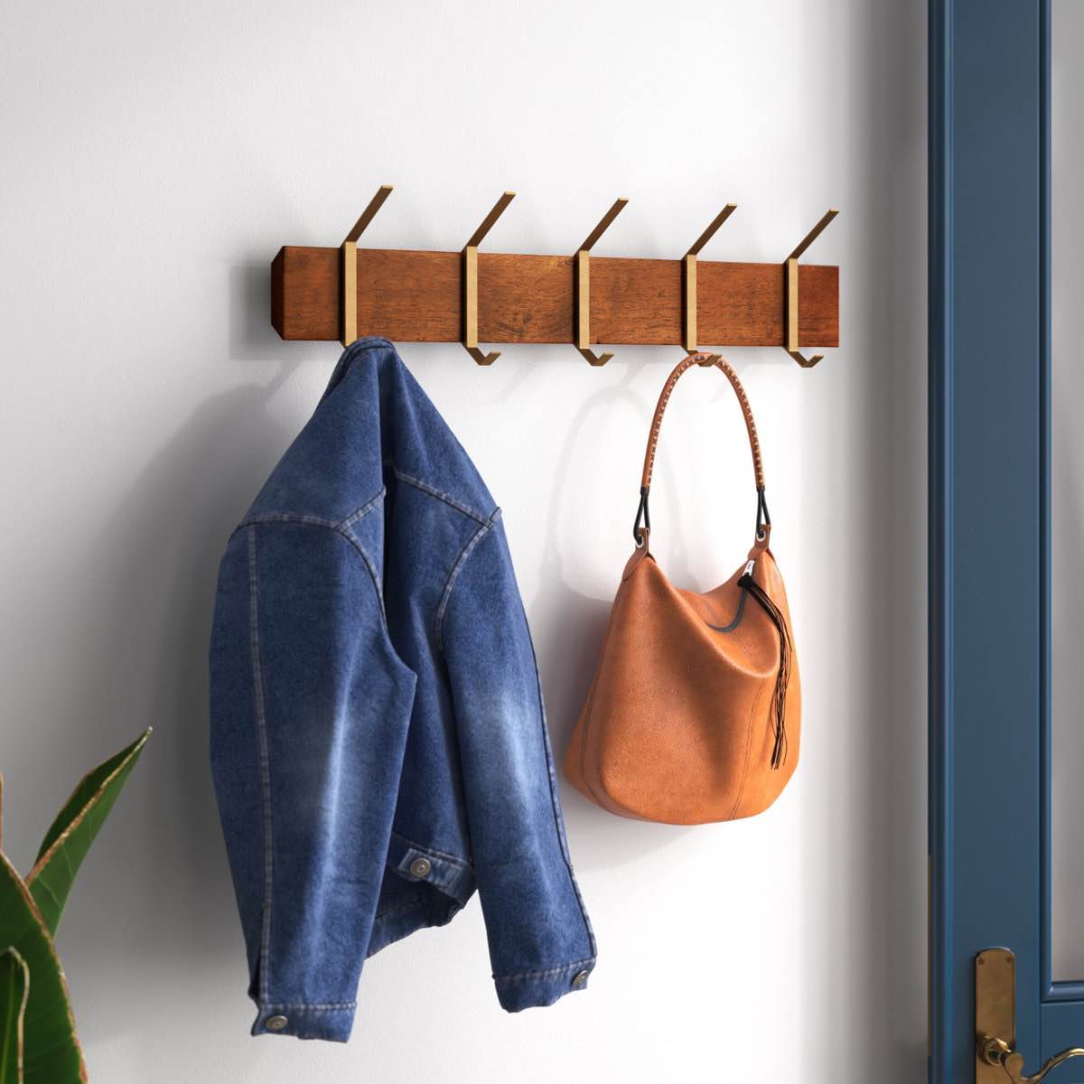 garfinkel wall 5 - hook wall mounted coat rack