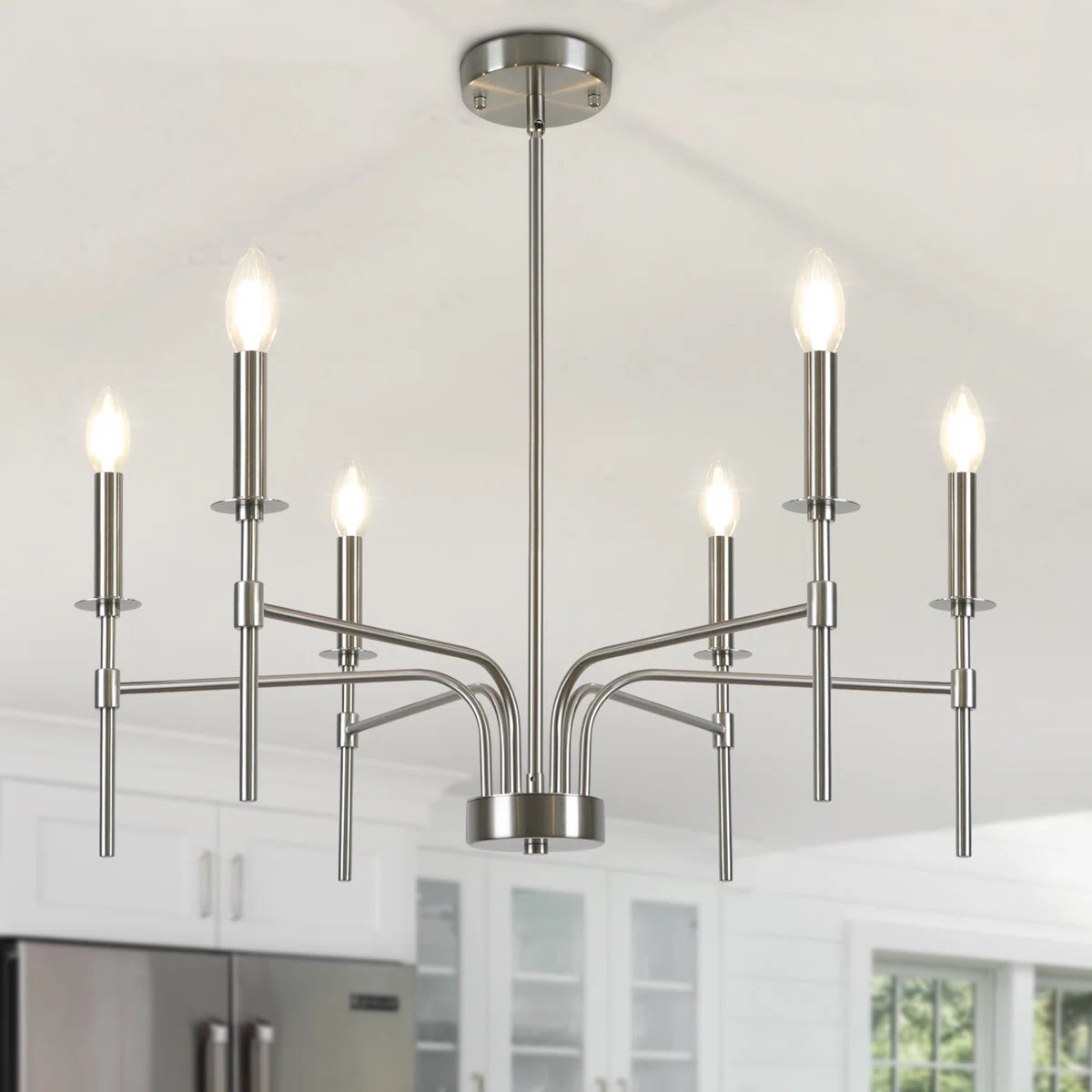 6 - light dimmable classic / traditional chandelier