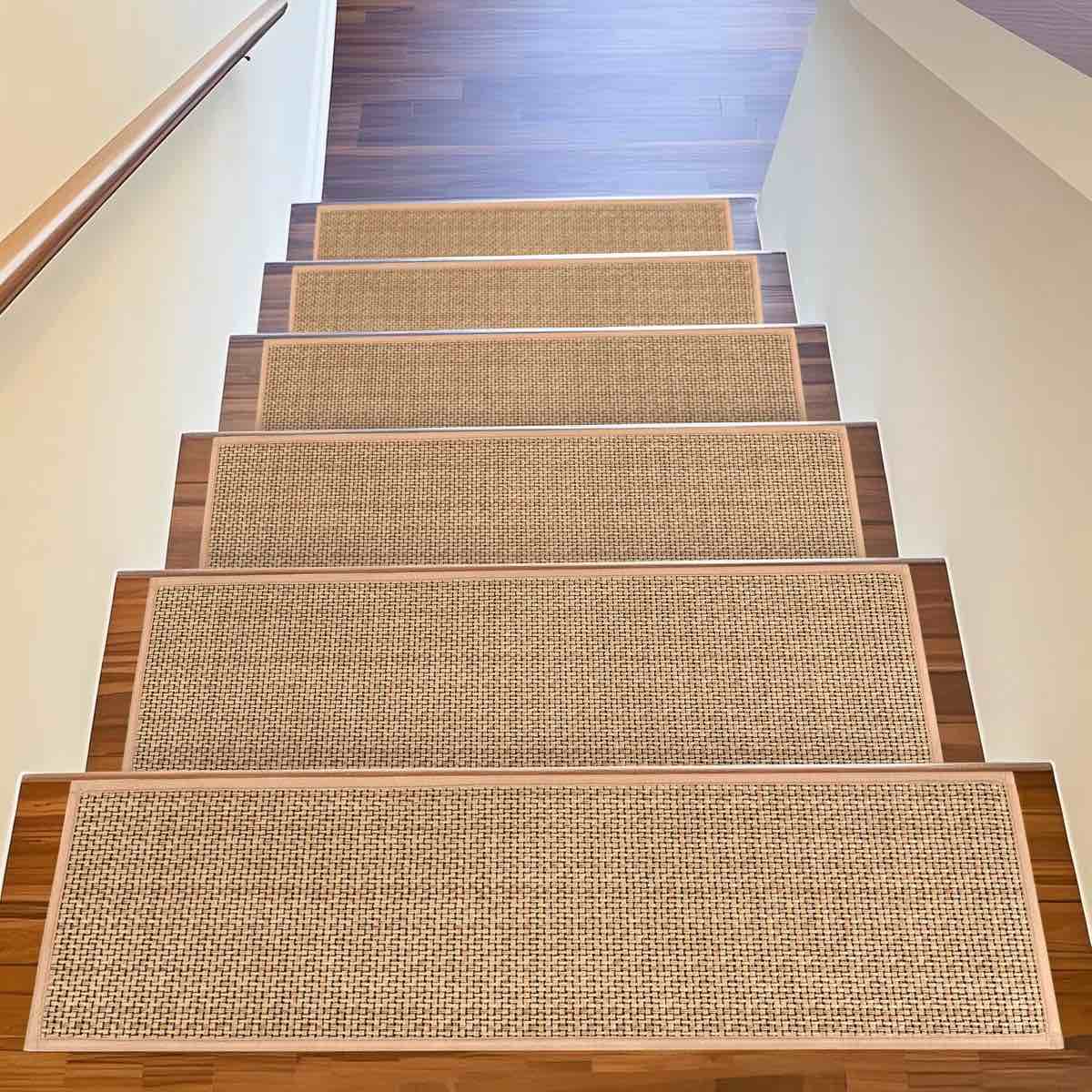 non-slip carpet stair treads indoor rubber rugs (set of 13)
