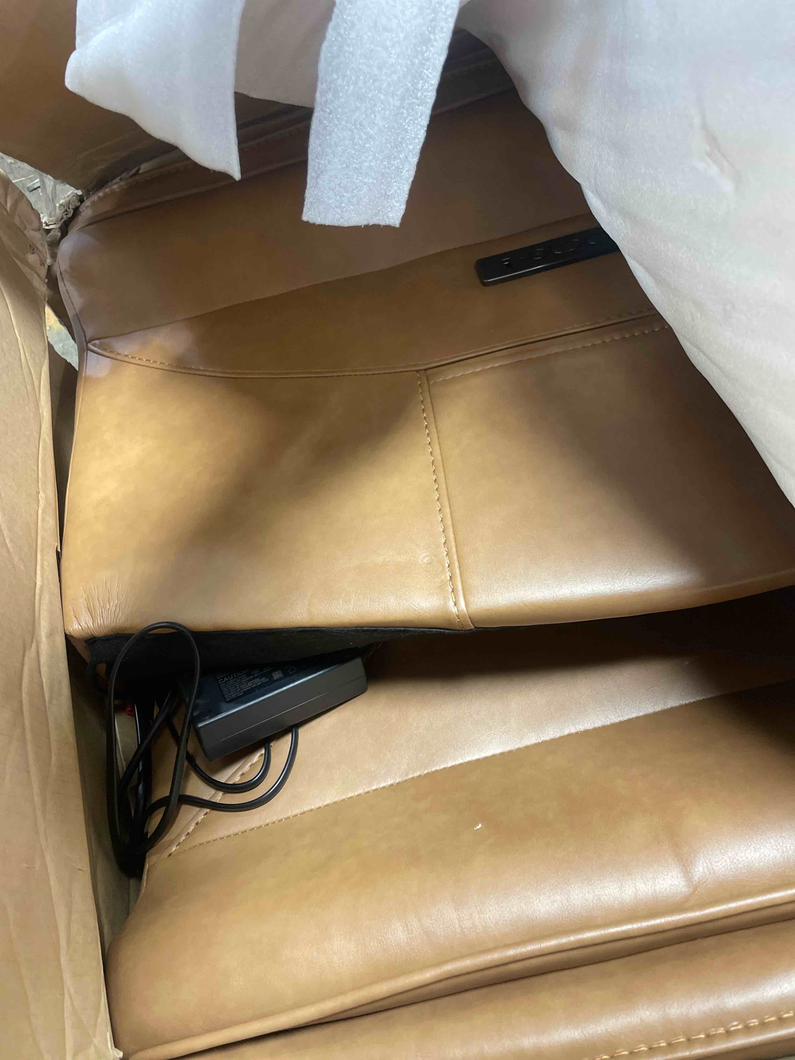 Condition photo showing Good Condition for Power Recliner Chair Wall Hugger Recliner with Adjustable Headrest and Footrest Electric Faux Leather Reclining Sofa with USB/Type-C Charging for RV Living Room Bedroom ( incomplete box A only